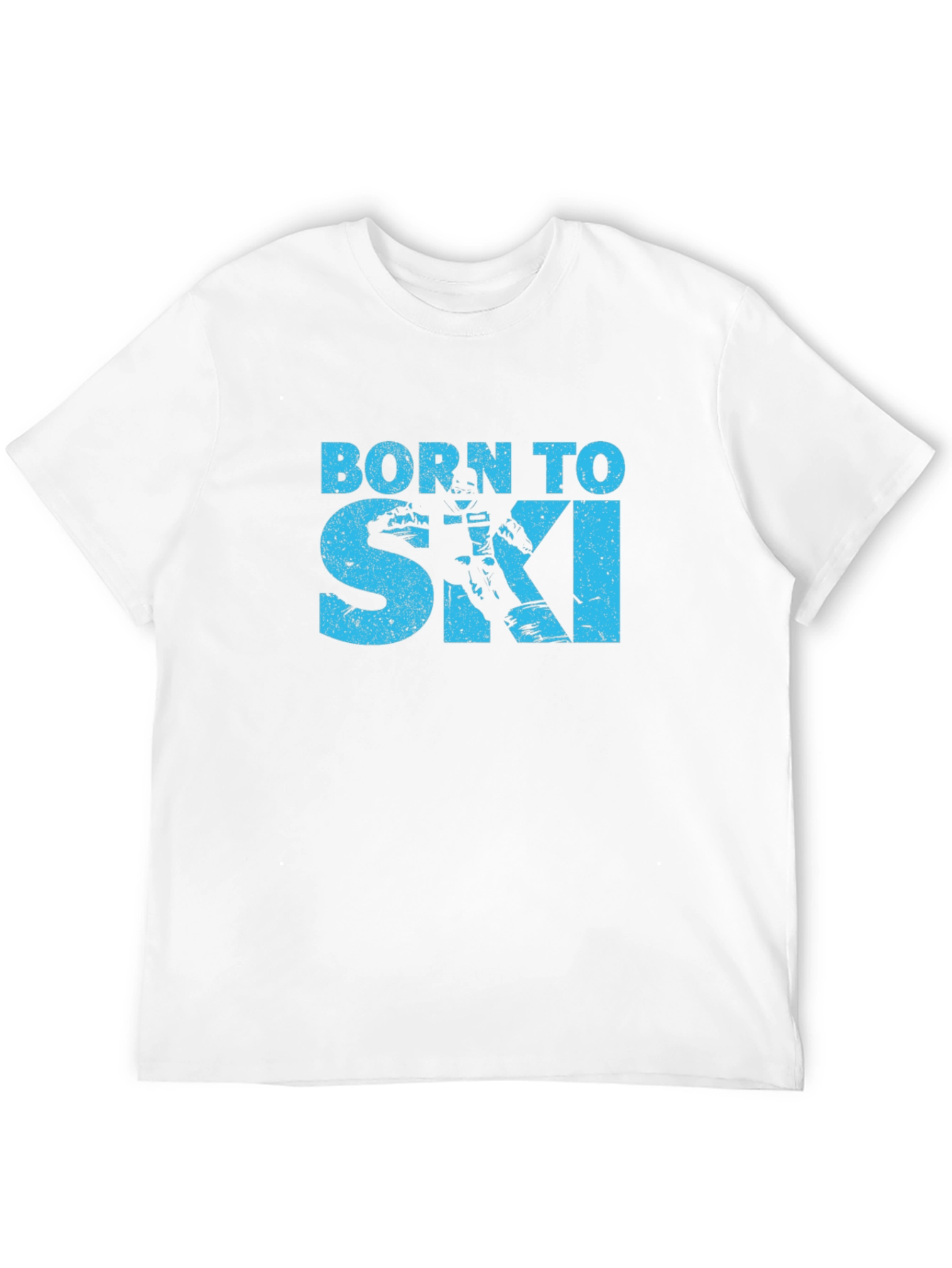 Born To Ski T-Shirt - Black Cotton Tee