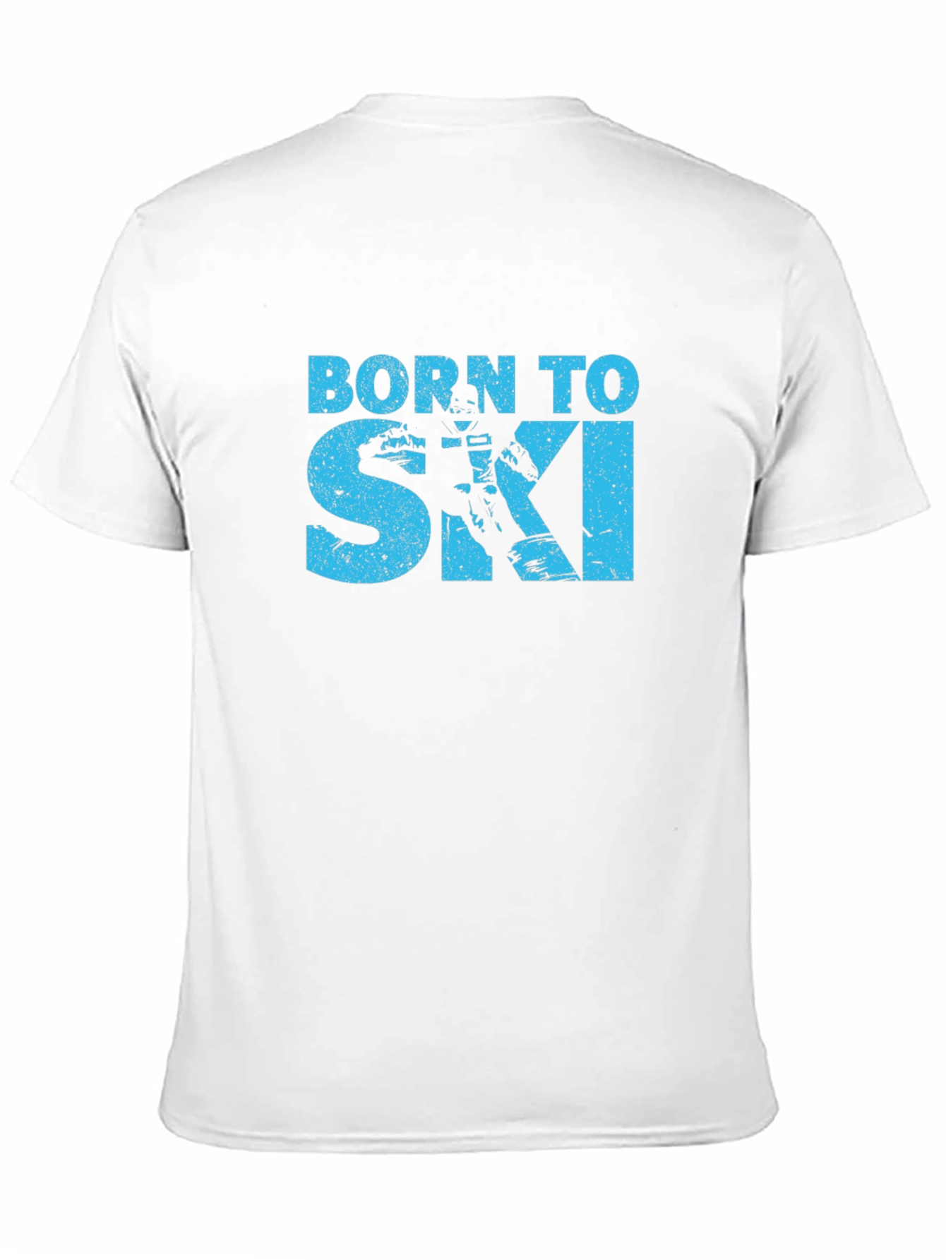Born To Ski T-Shirt - Black Cotton Tee