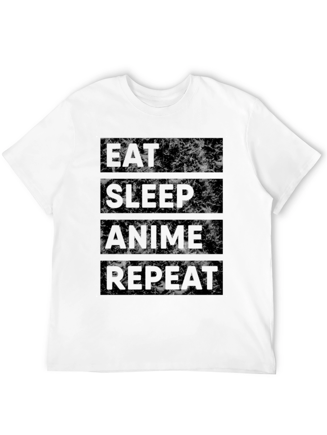 Eat Sleep Anime Repeat Black T-Shirt