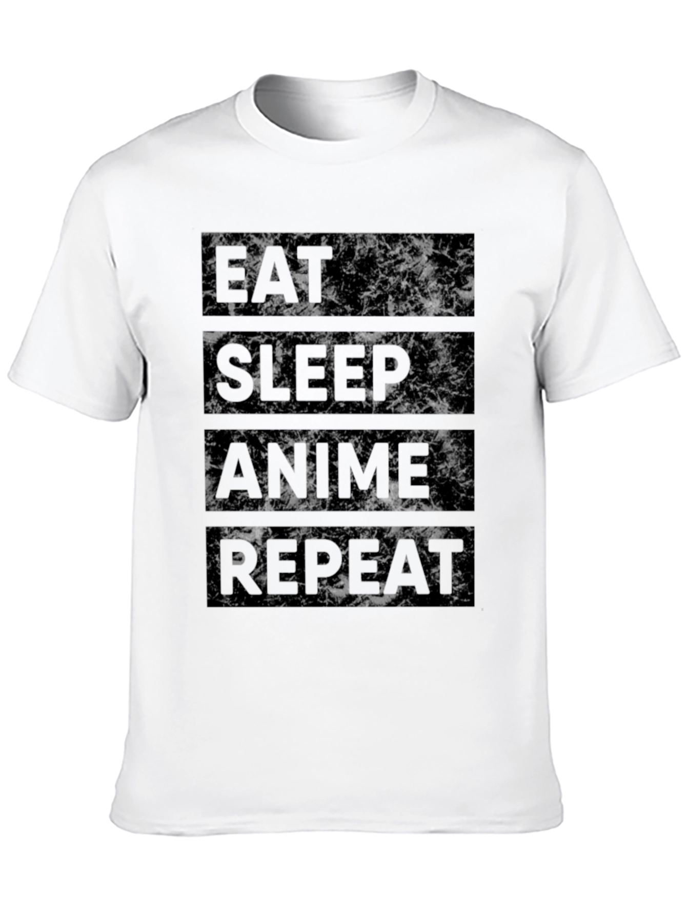 Eat Sleep Anime Repeat Black T-Shirt