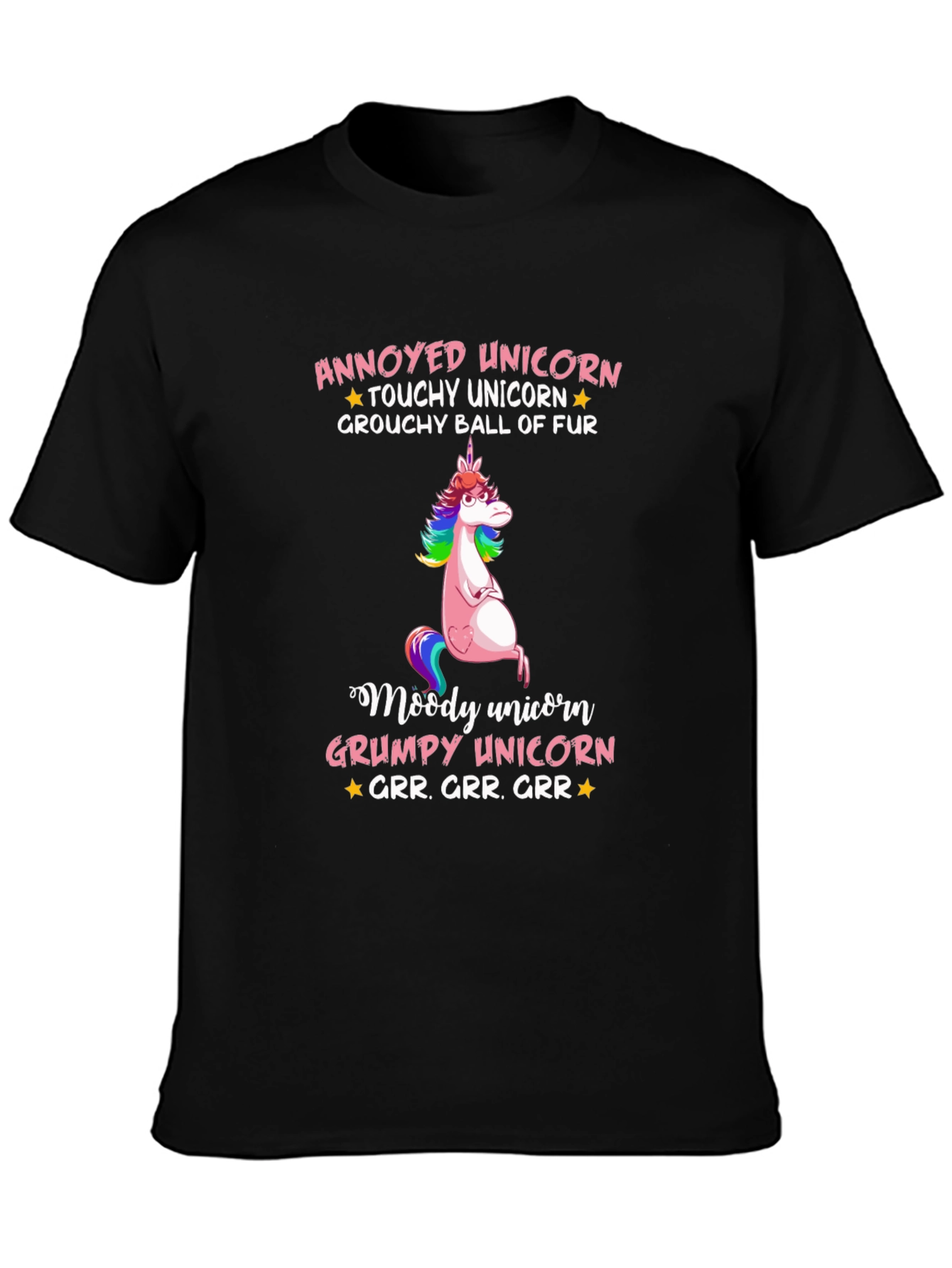 Annoyed Unicorn T-Shirt Grumpy Graphic Tee