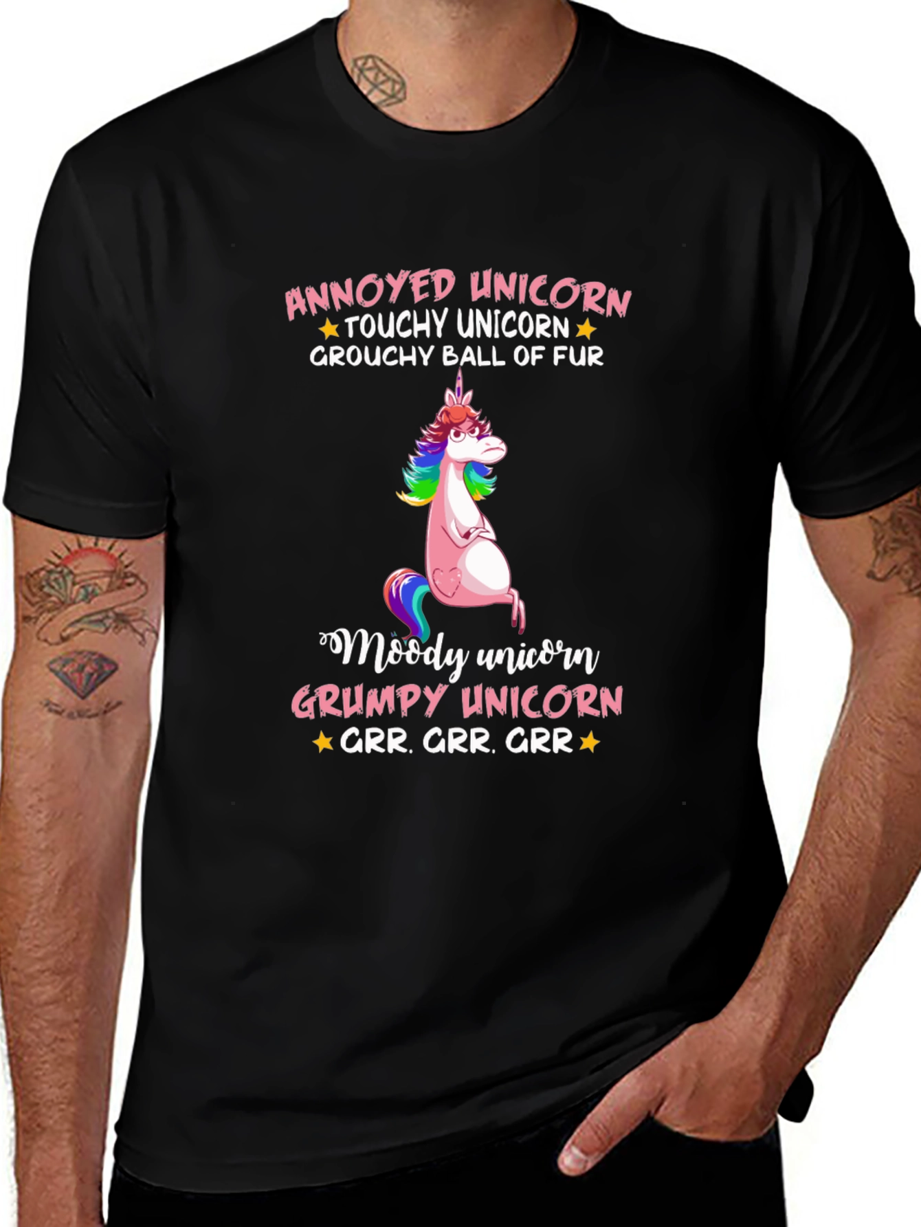 Annoyed Unicorn T-Shirt Grumpy Graphic Tee