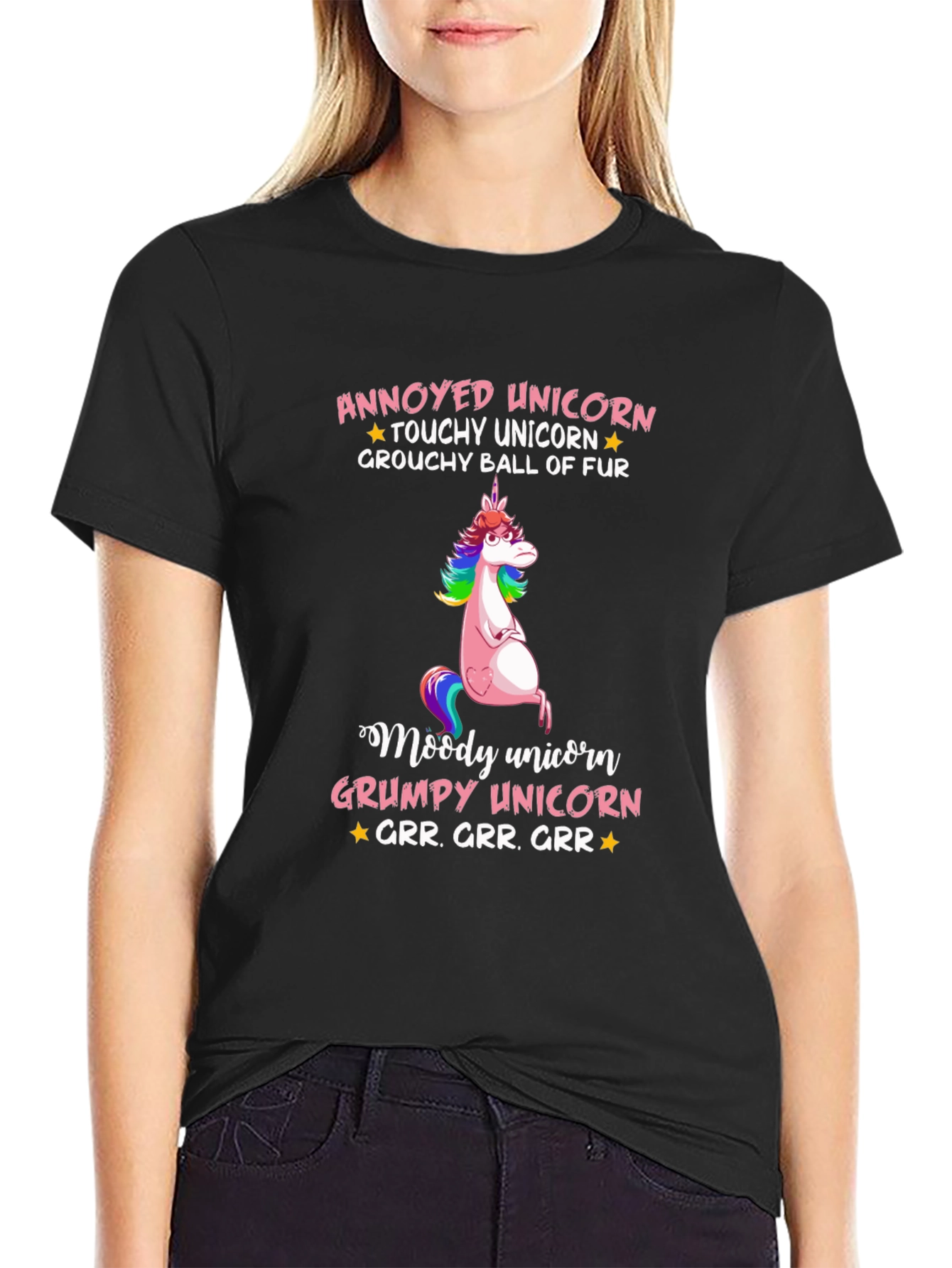 Annoyed Unicorn T-Shirt Grumpy Graphic Tee