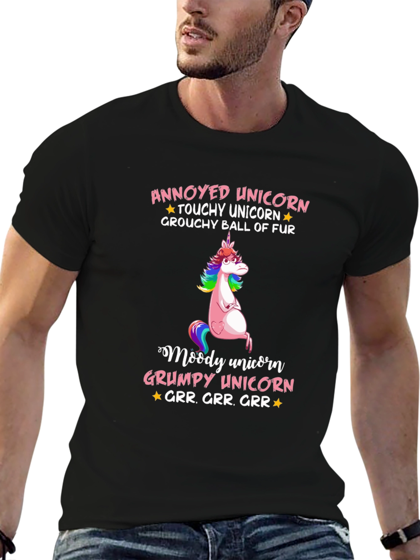 Annoyed Unicorn T-Shirt Grumpy Graphic Tee