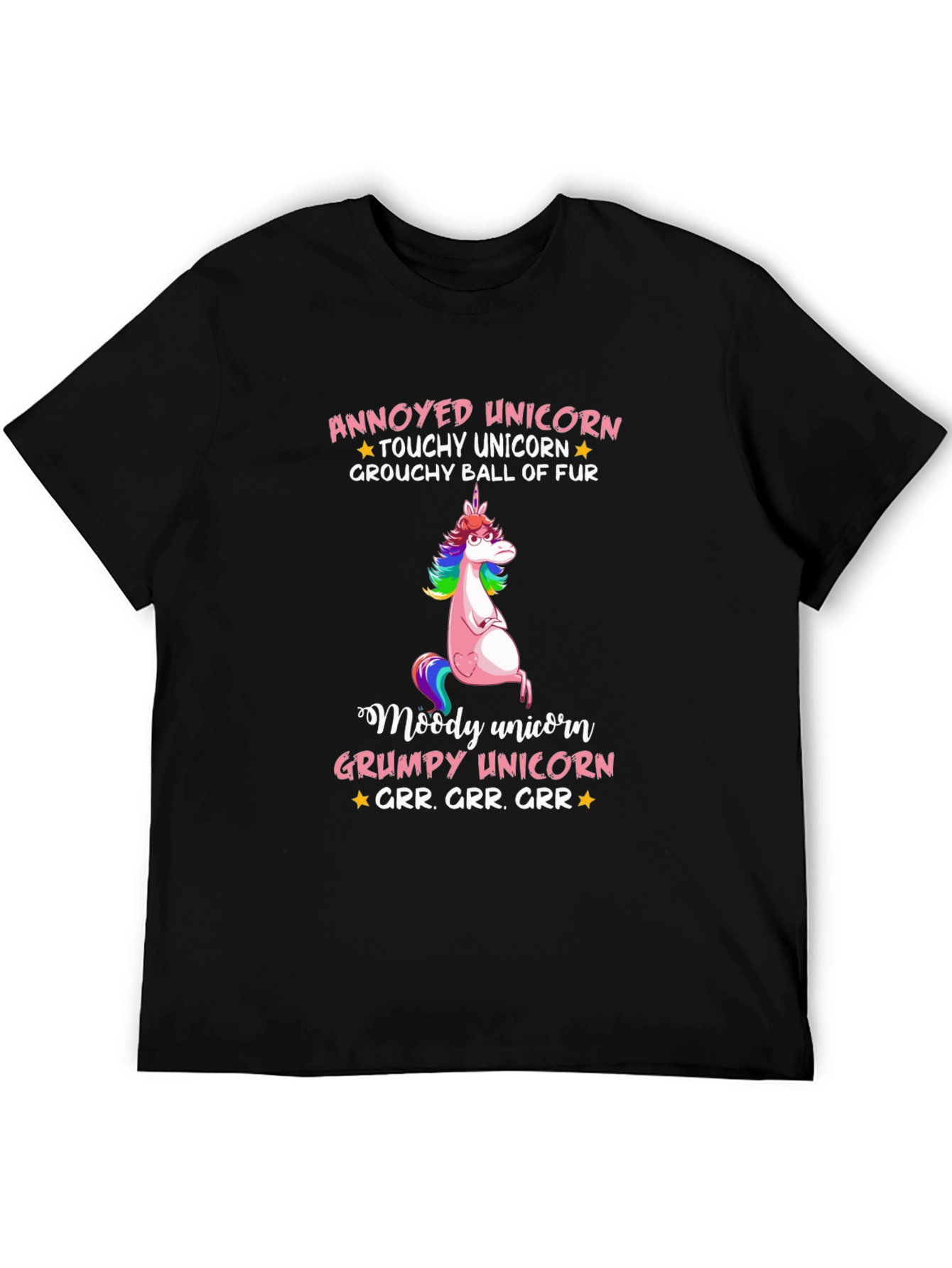 Annoyed Unicorn T-Shirt Grumpy Graphic Tee