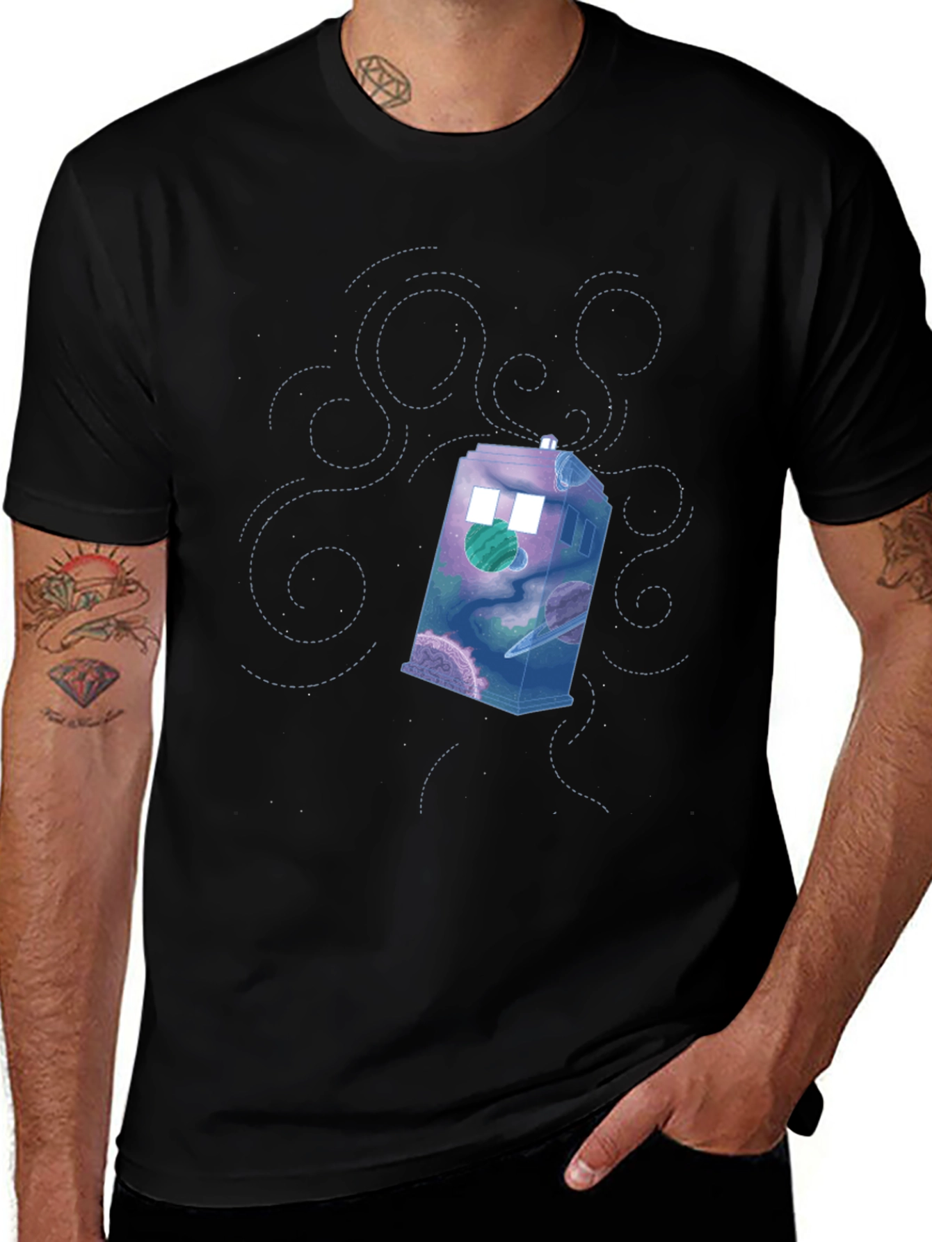 Time Travelers T-Shirt - Galaxy Police Box Design