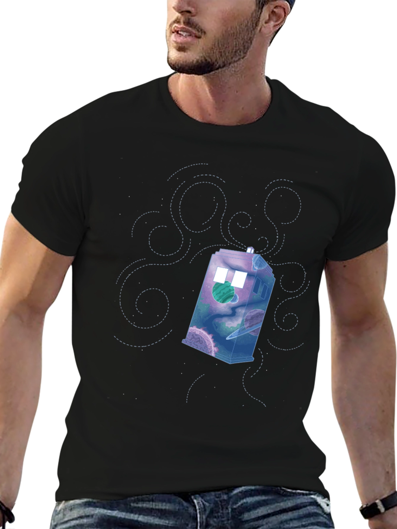 Time Travelers T-Shirt - Galaxy Police Box Design