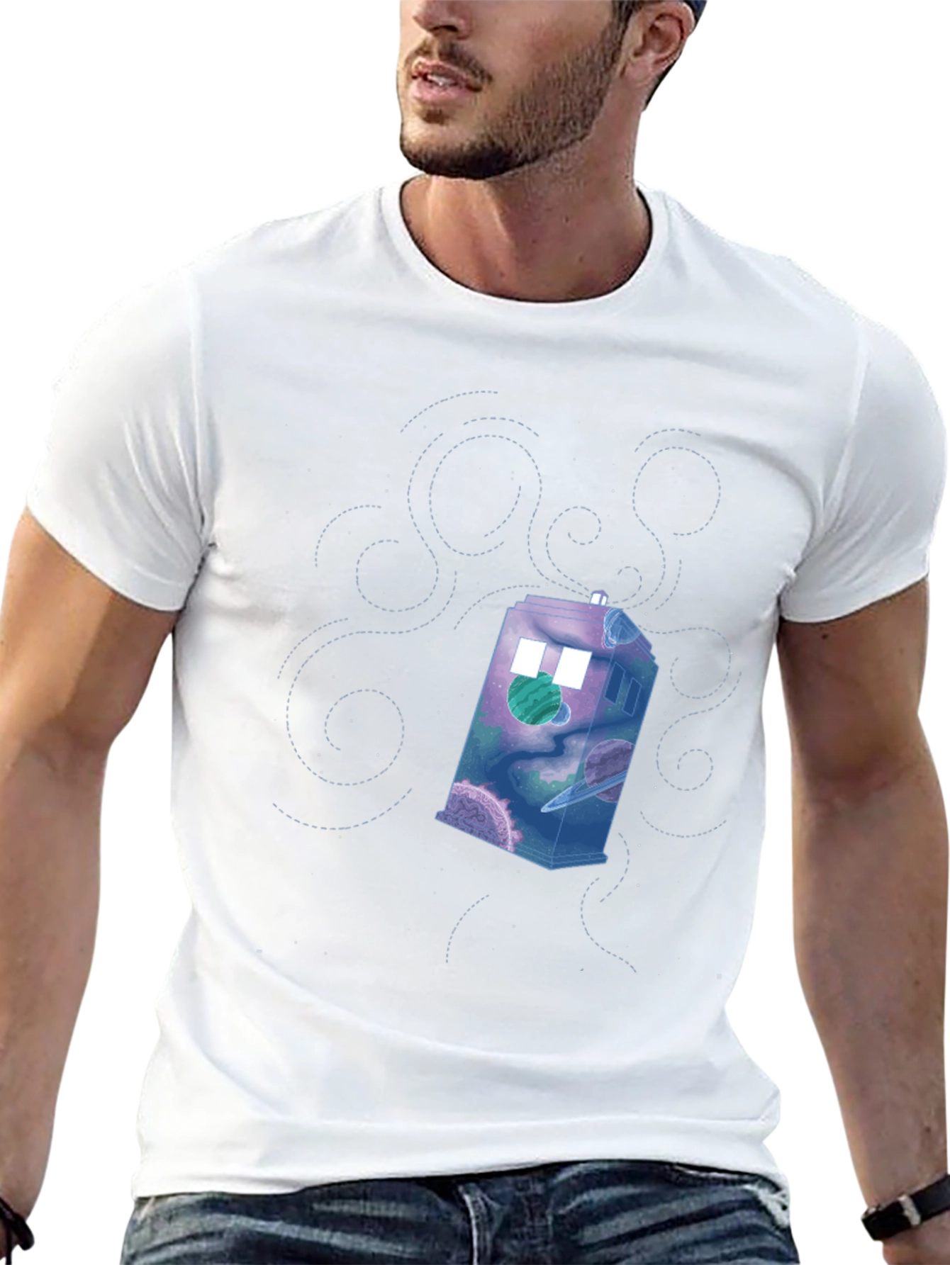 Time Travelers T-Shirt - Galaxy Police Box Design
