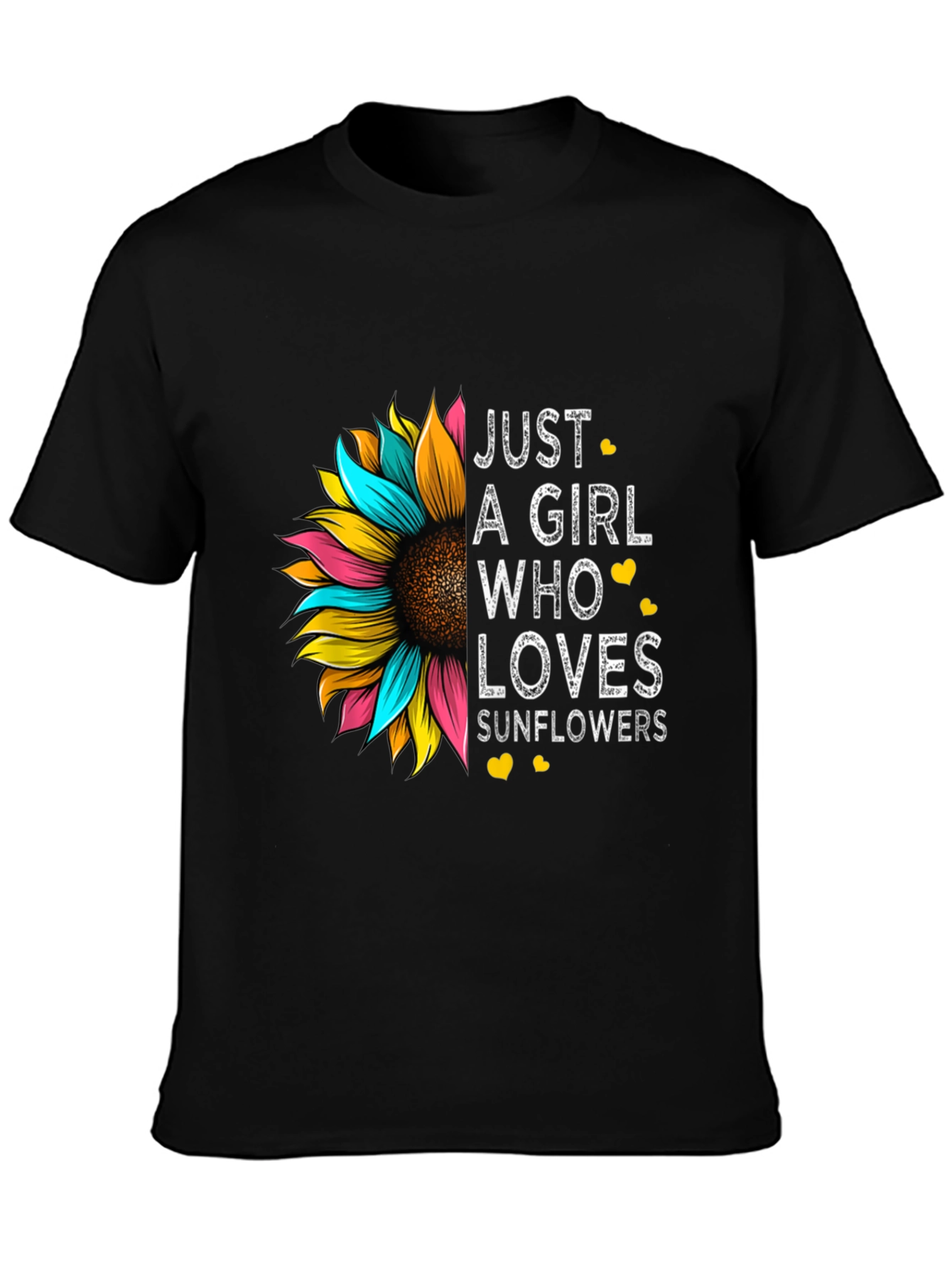 Just a Girl Who Loves Sunflowers Graphic Tee