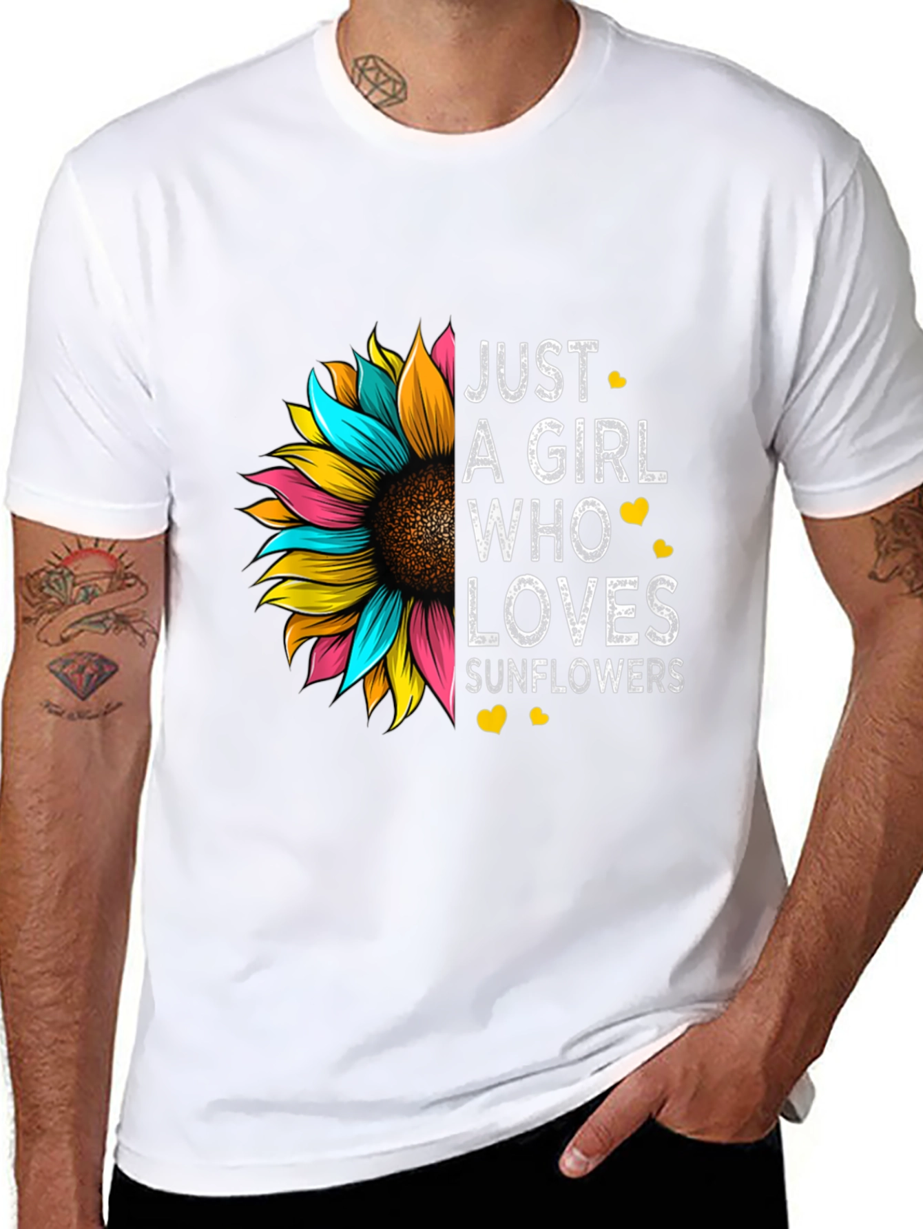 Just a Girl Who Loves Sunflowers Graphic Tee