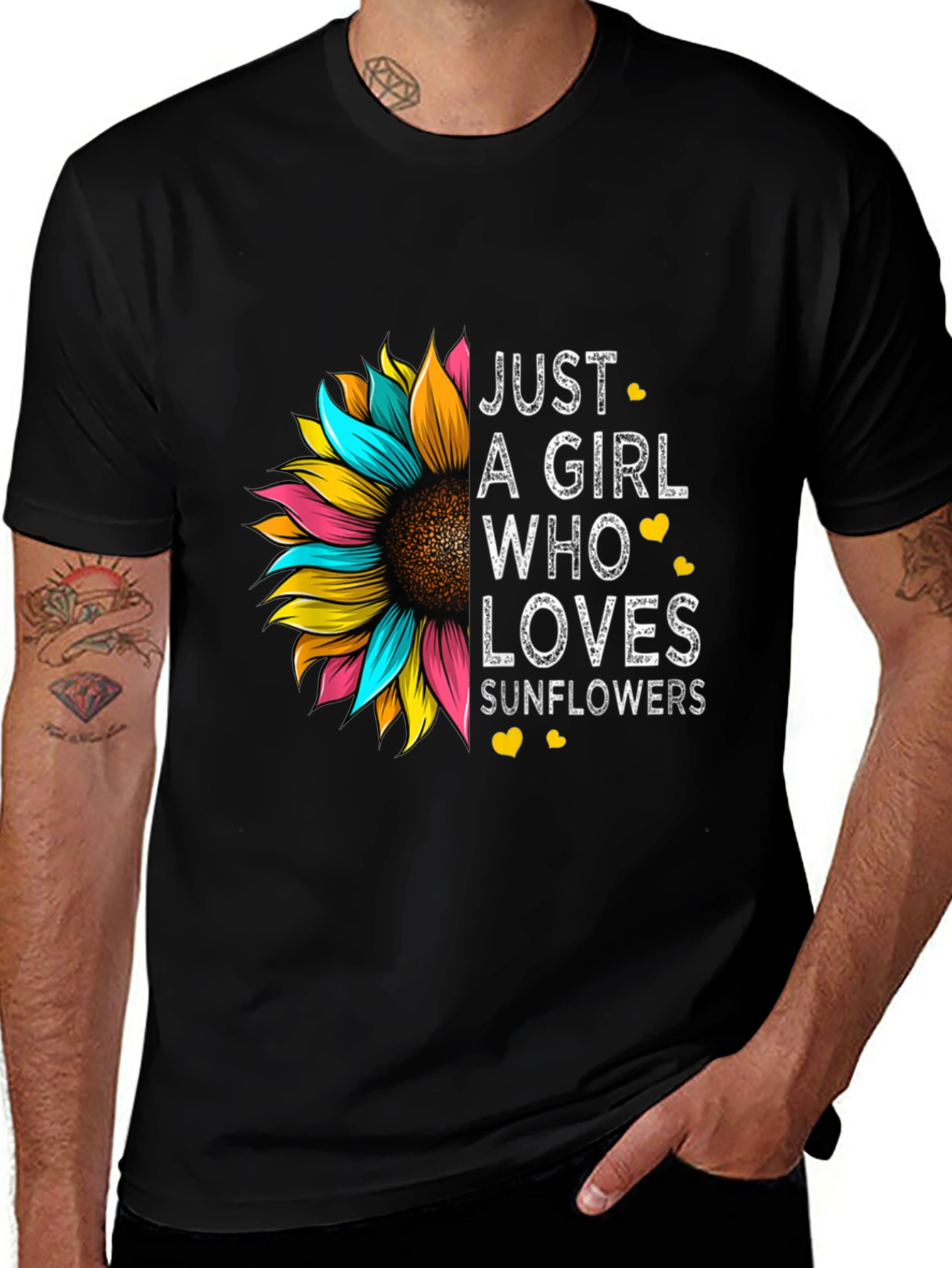 Just a Girl Who Loves Sunflowers Graphic Tee