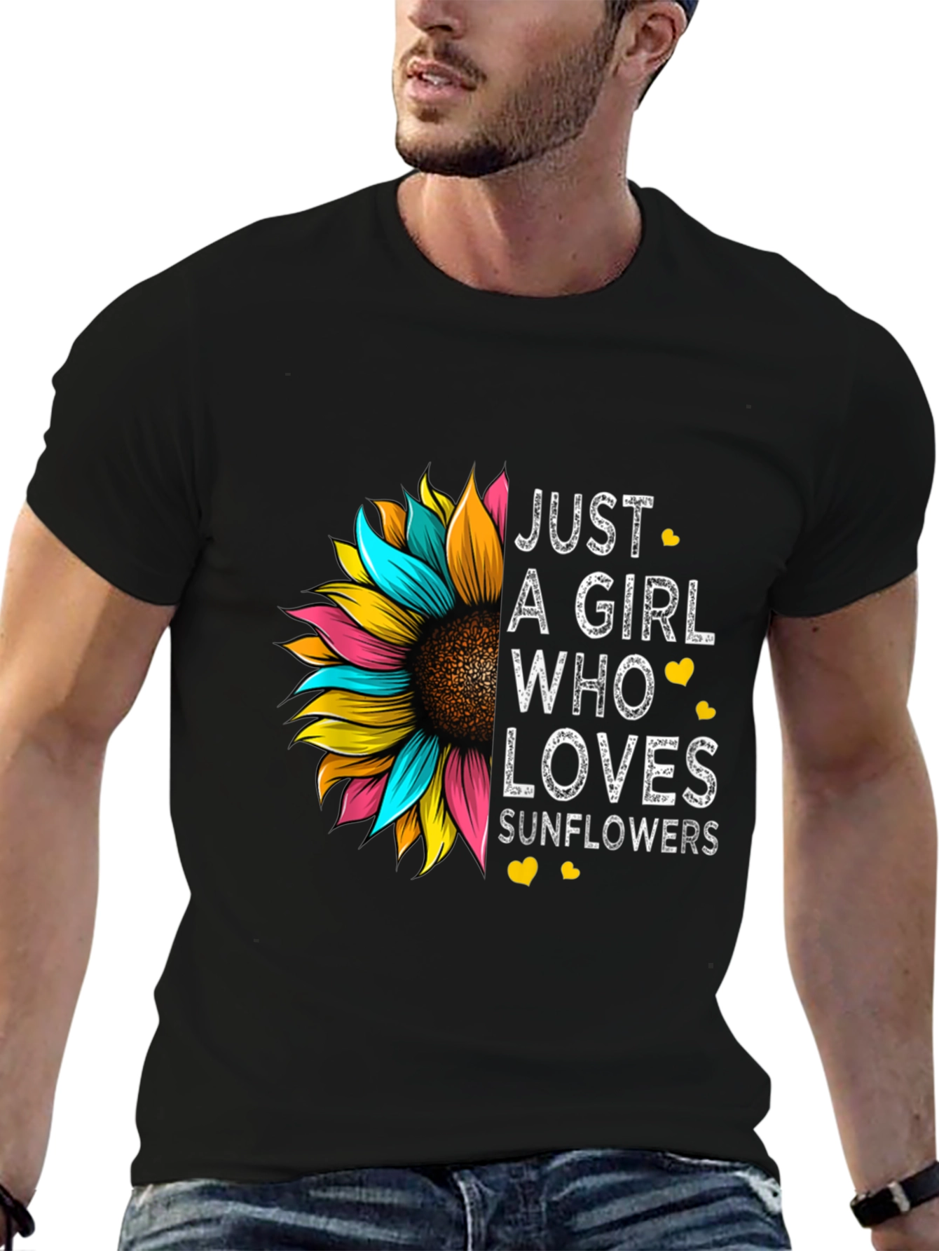 Just a Girl Who Loves Sunflowers Graphic Tee