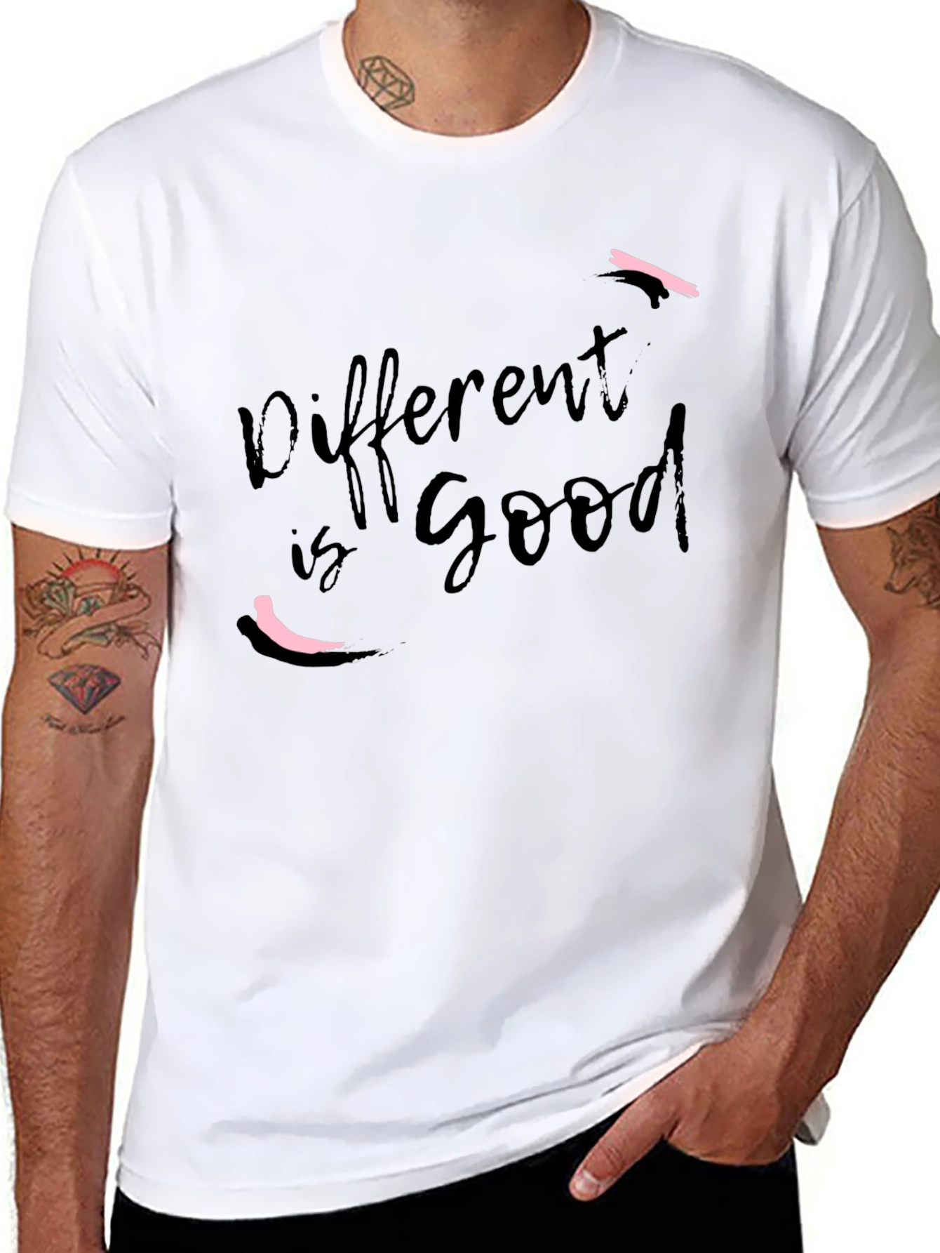 Different is Good Black Graphic Tee