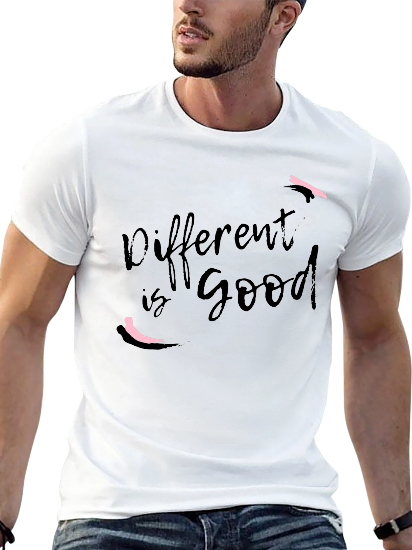 Different is Good Black Graphic Tee