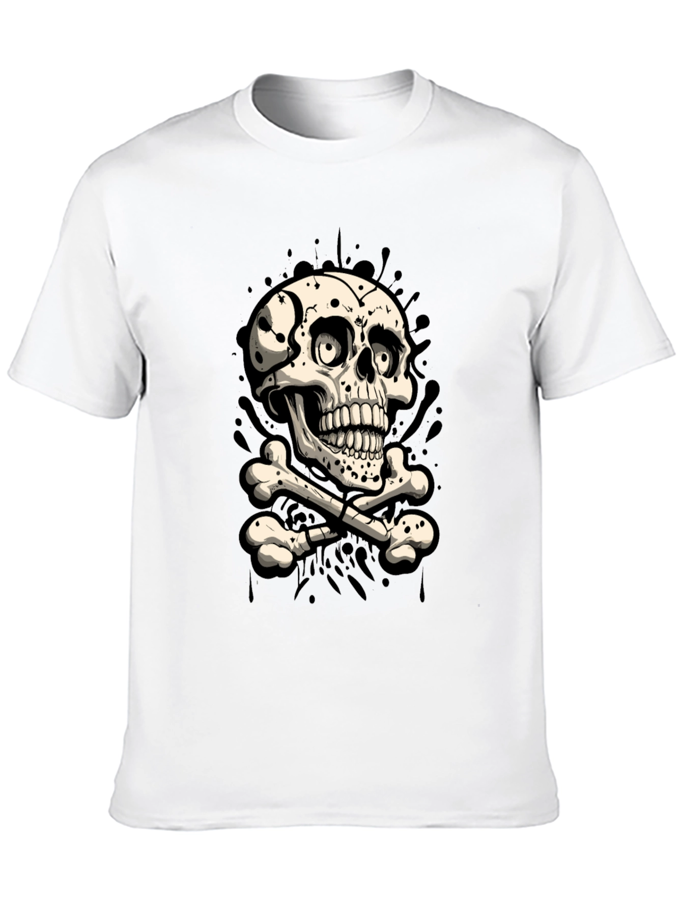 Skull & Crossbones Graphic T-Shirt - Mens Black Tee