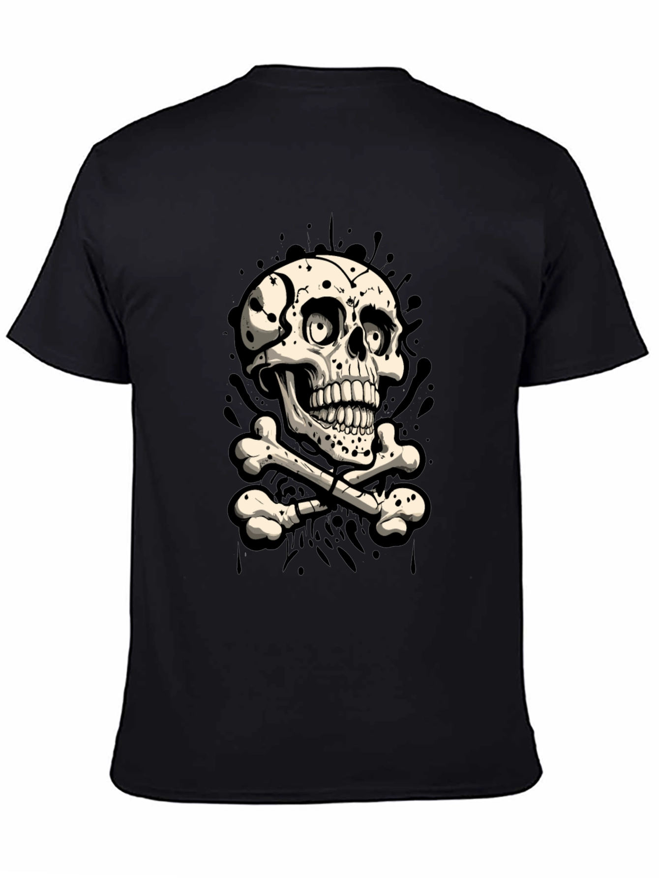 Skull & Crossbones Graphic T-Shirt - Mens Black Tee