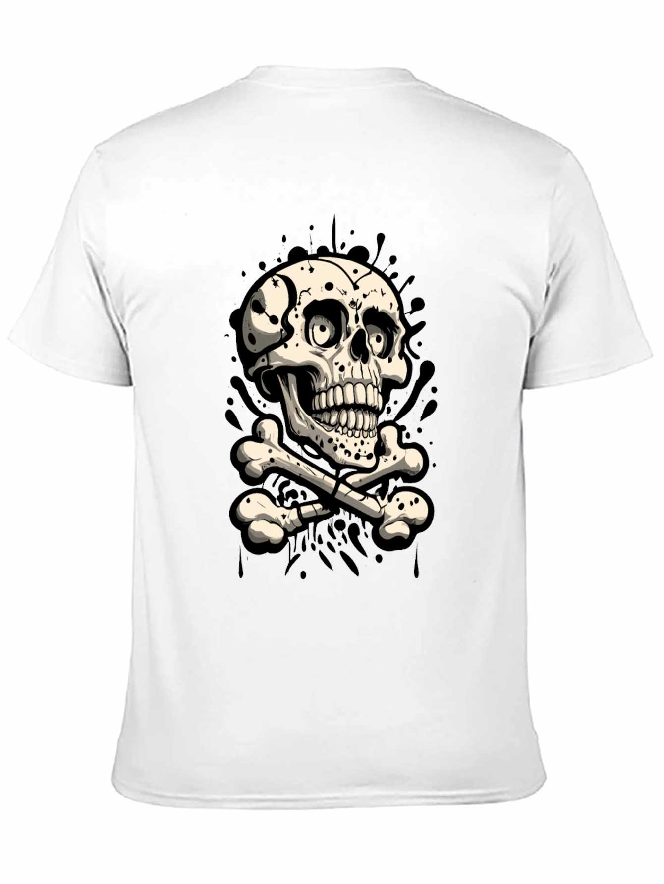 Skull & Crossbones Graphic T-Shirt - Mens Black Tee