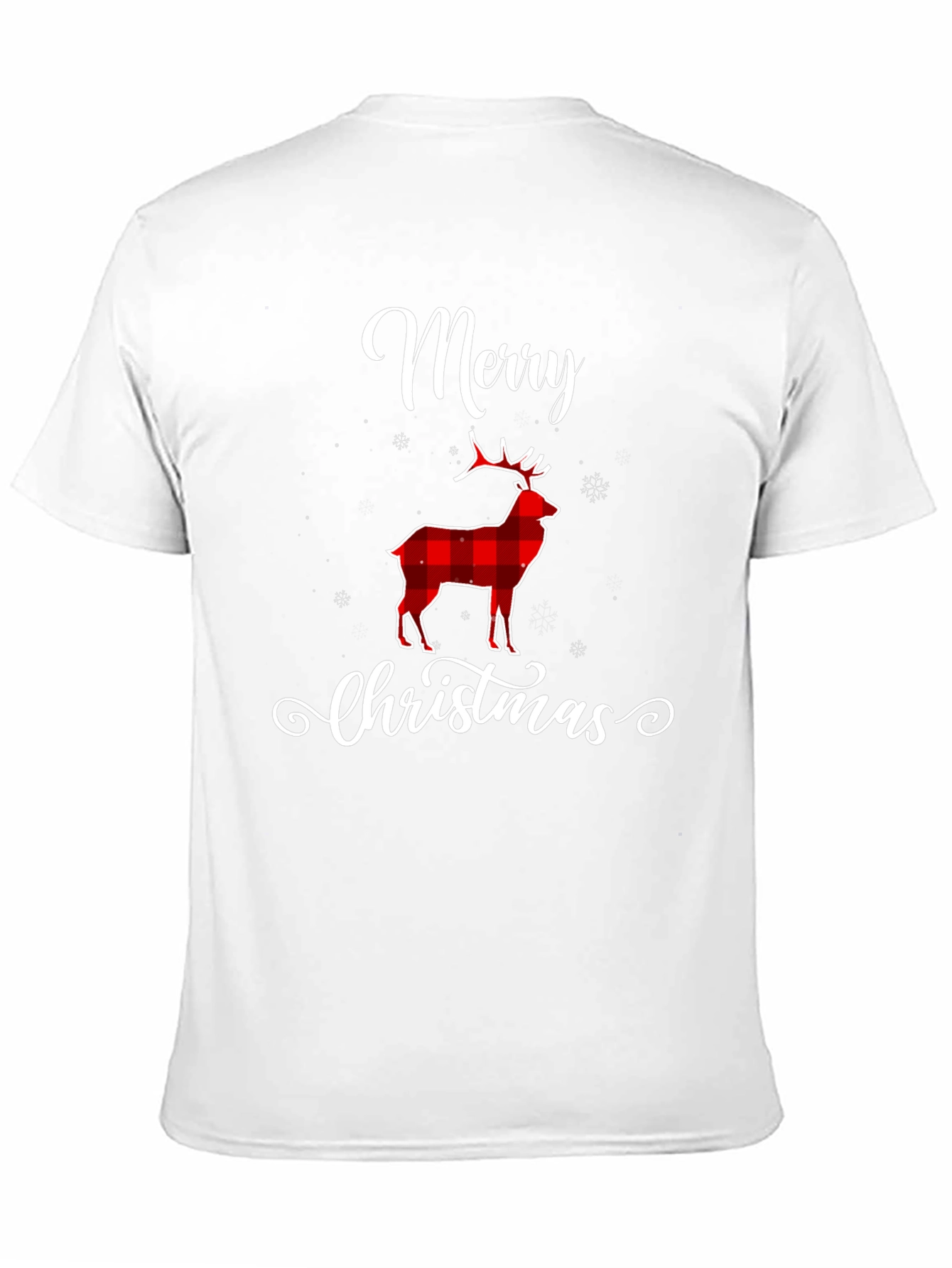 Merry Christmas Plaid Deer T-Shirt