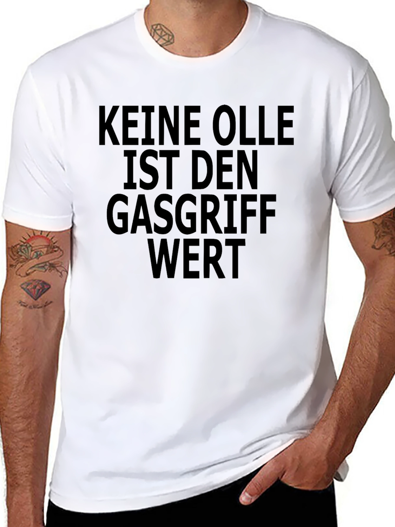 Keine Olle ist den Gasgriff Wert Black T-Shirt
