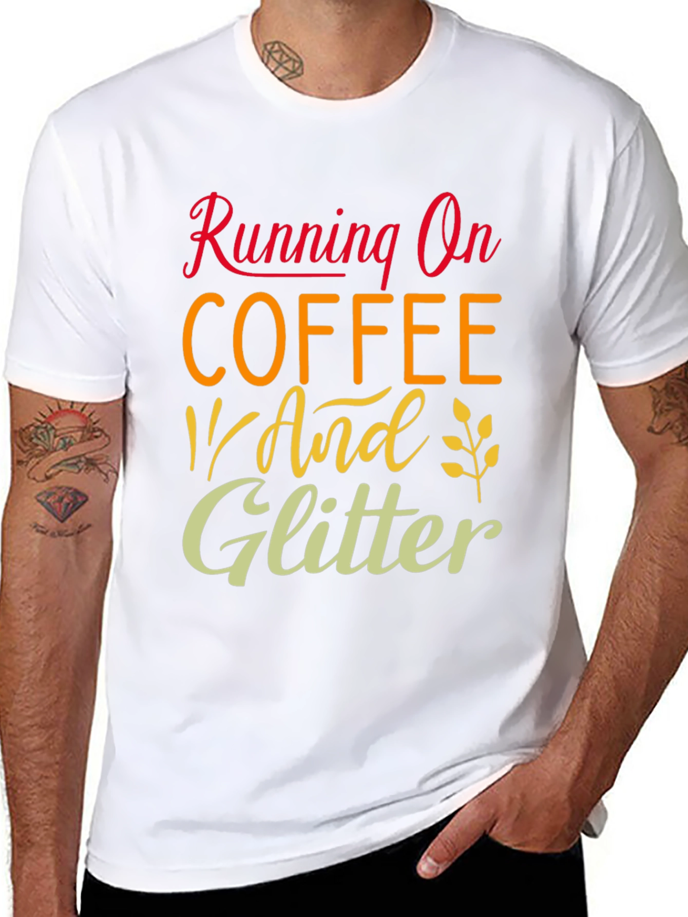 Running on Coffee and Glitter T-Shirt