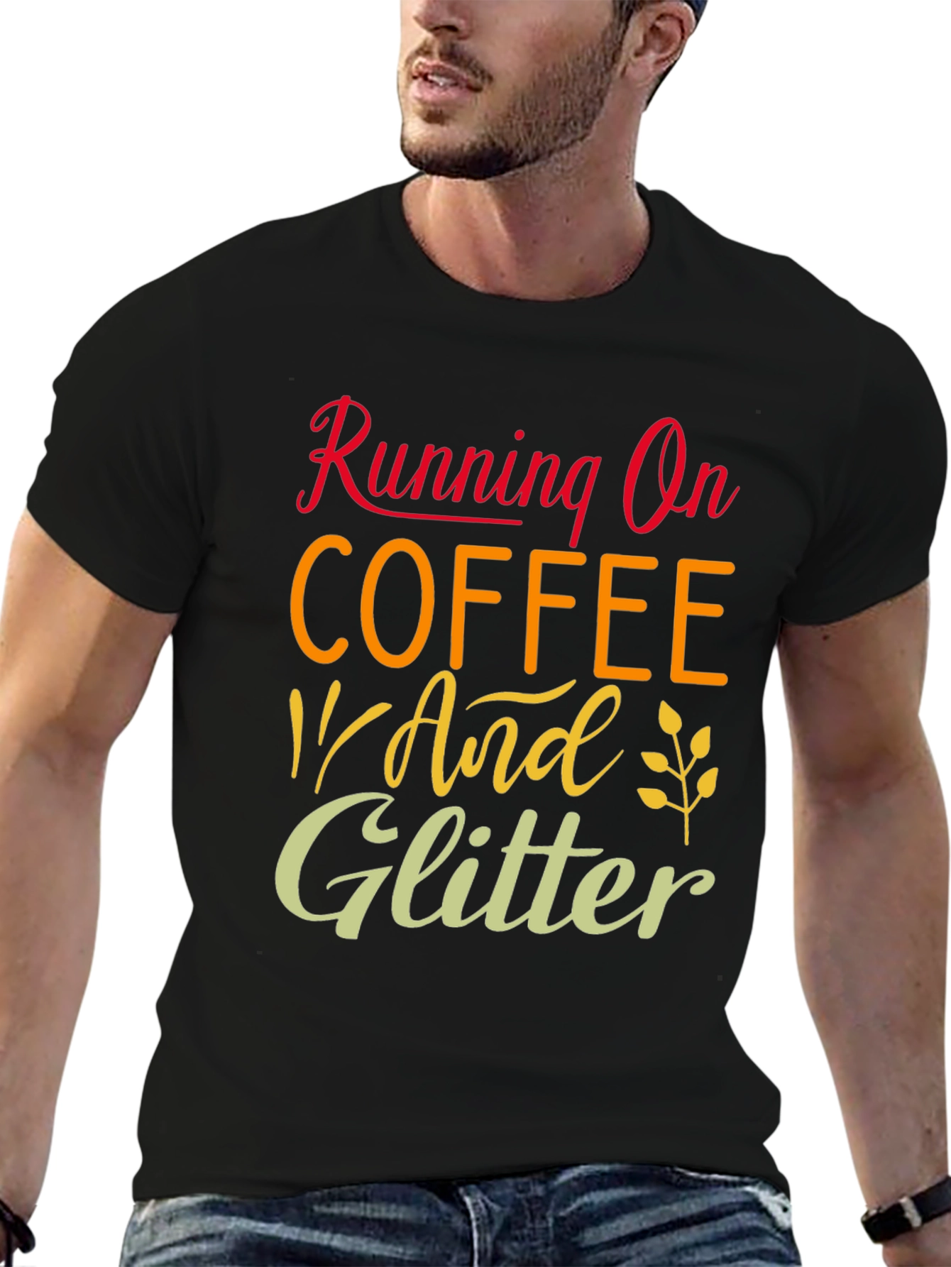 Running on Coffee and Glitter T-Shirt