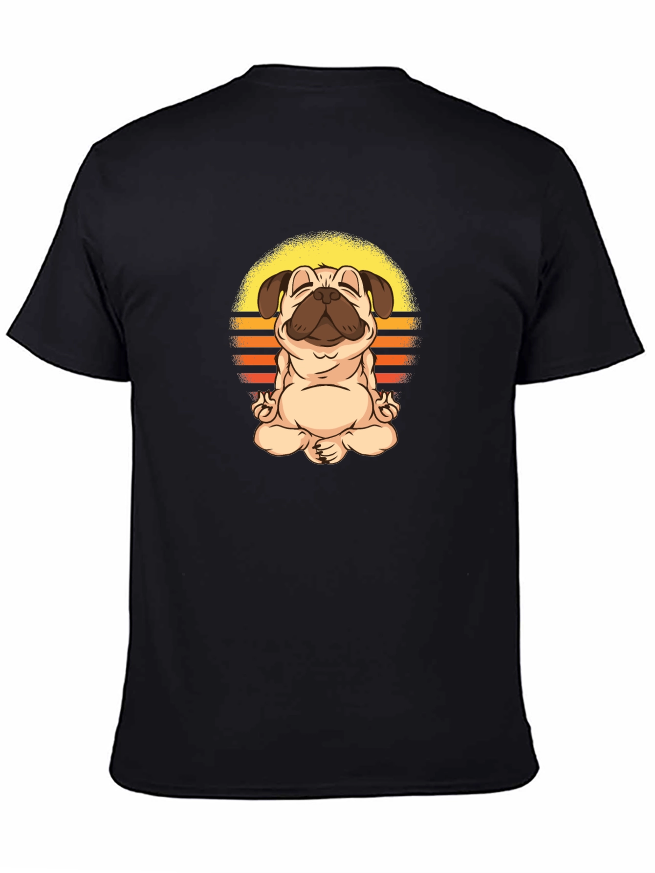 Yoga Pug Graphic Tee - Meditating Dog T-Shirt