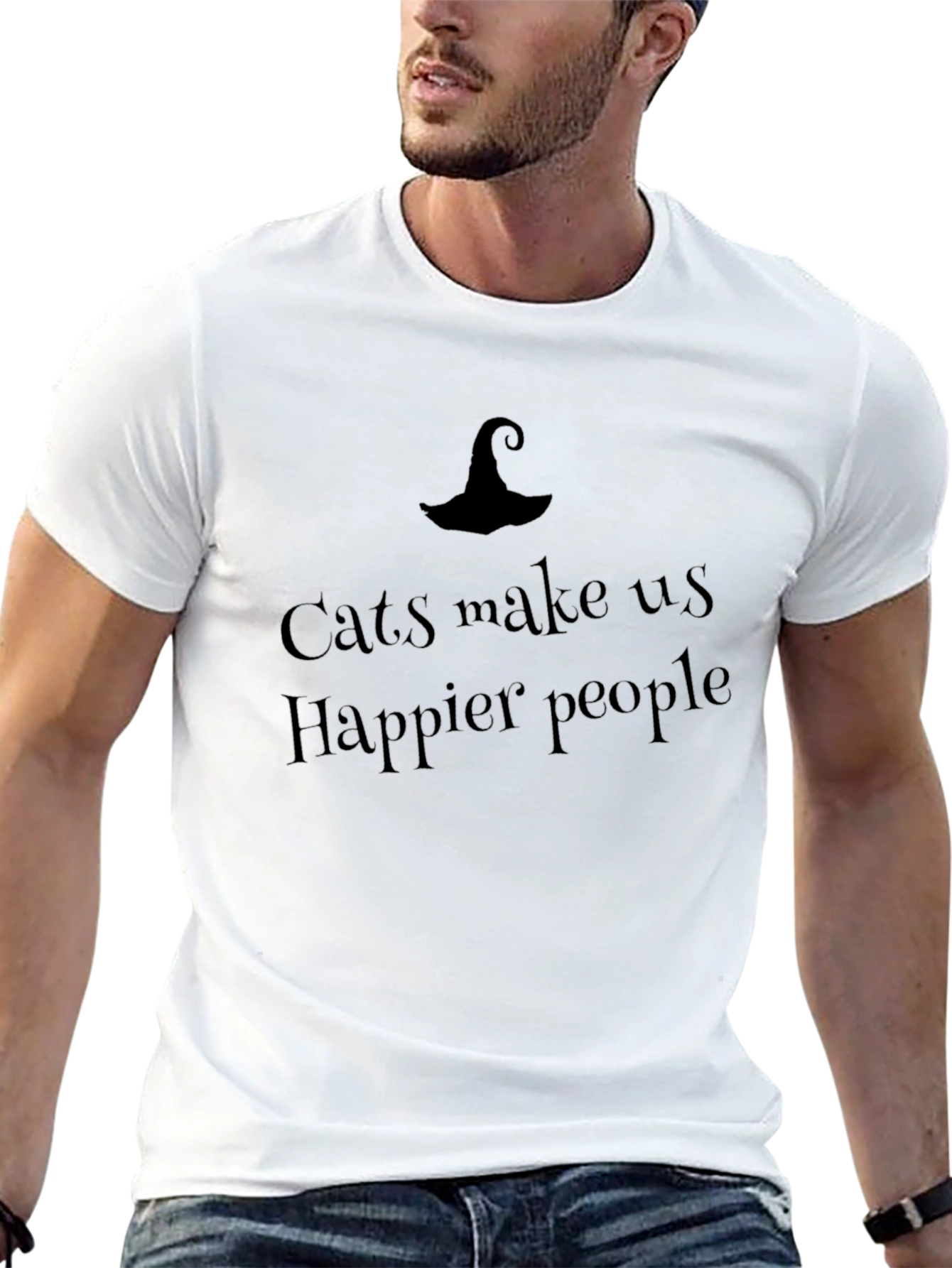 Cats Make Us Happier People T-Shirt