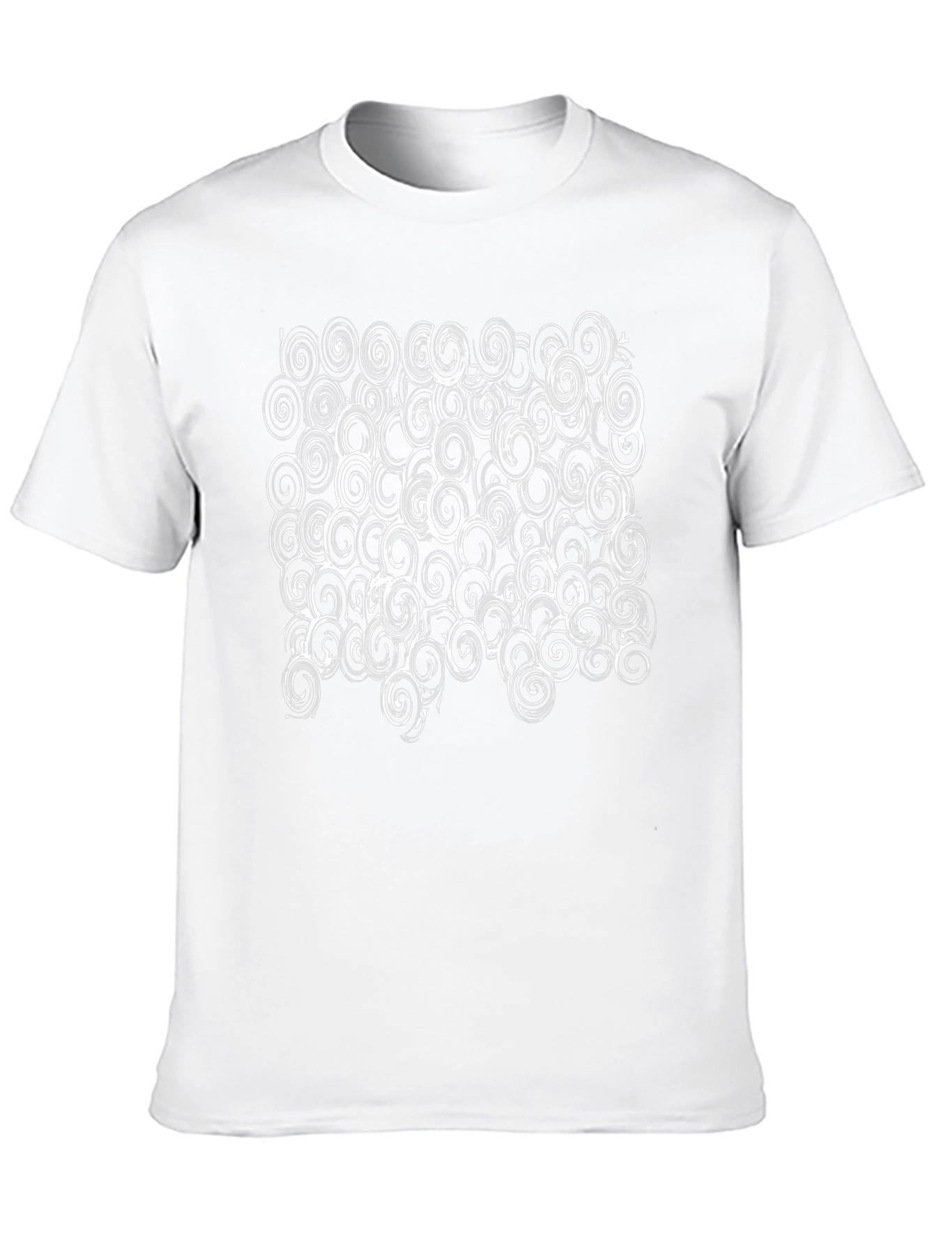 Abstract Swirl Pattern Black T-Shirt