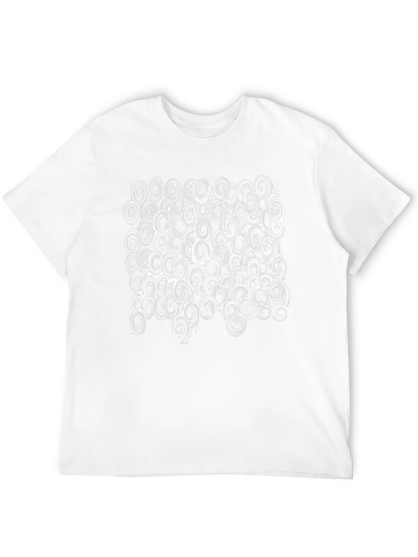 Abstract Swirl Pattern Black T-Shirt
