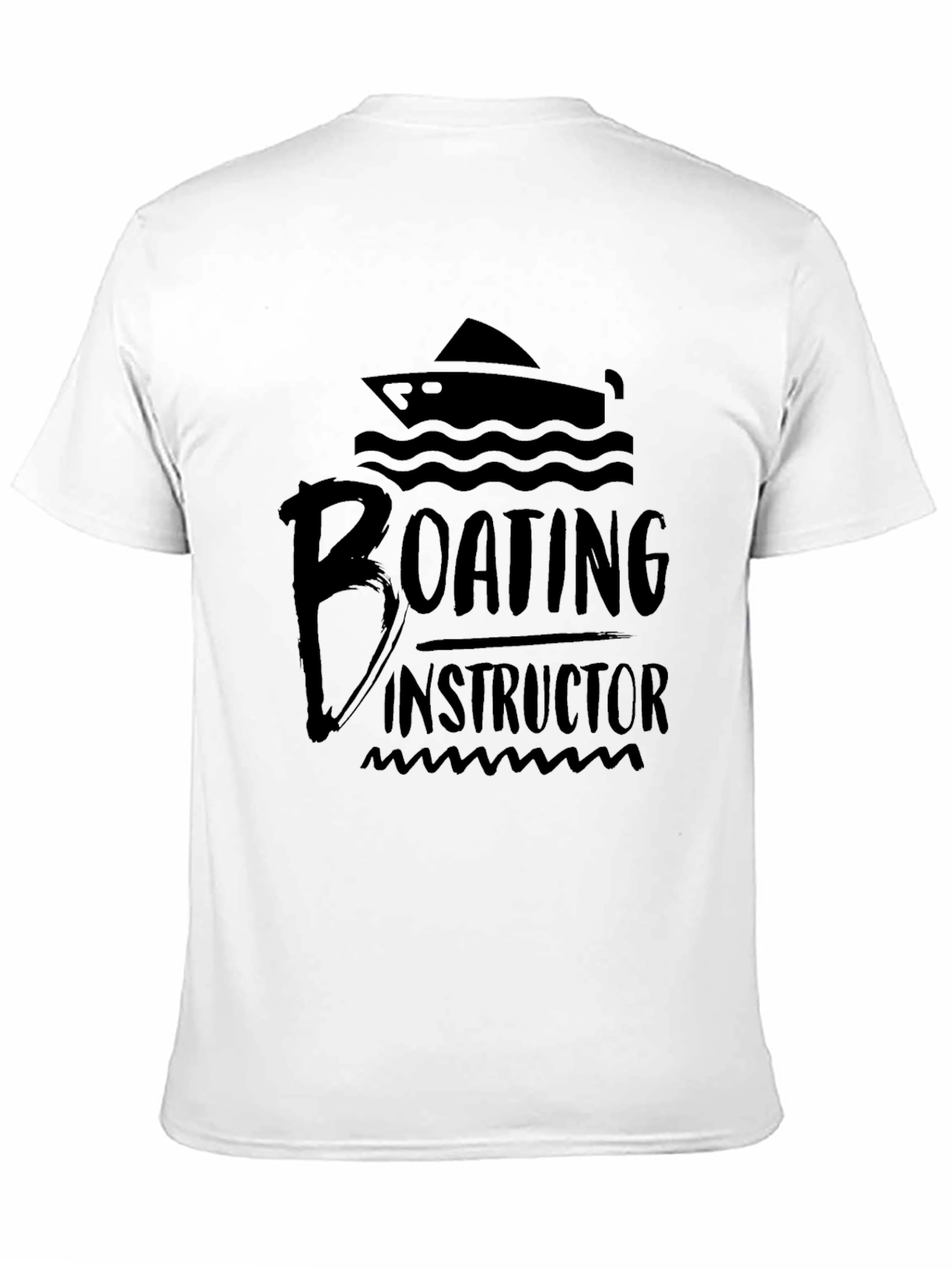 Boating Instructor Black Graphic Tee Shirt