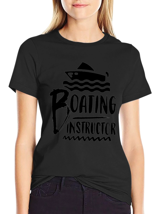 Boating Instructor Black Graphic Tee Shirt