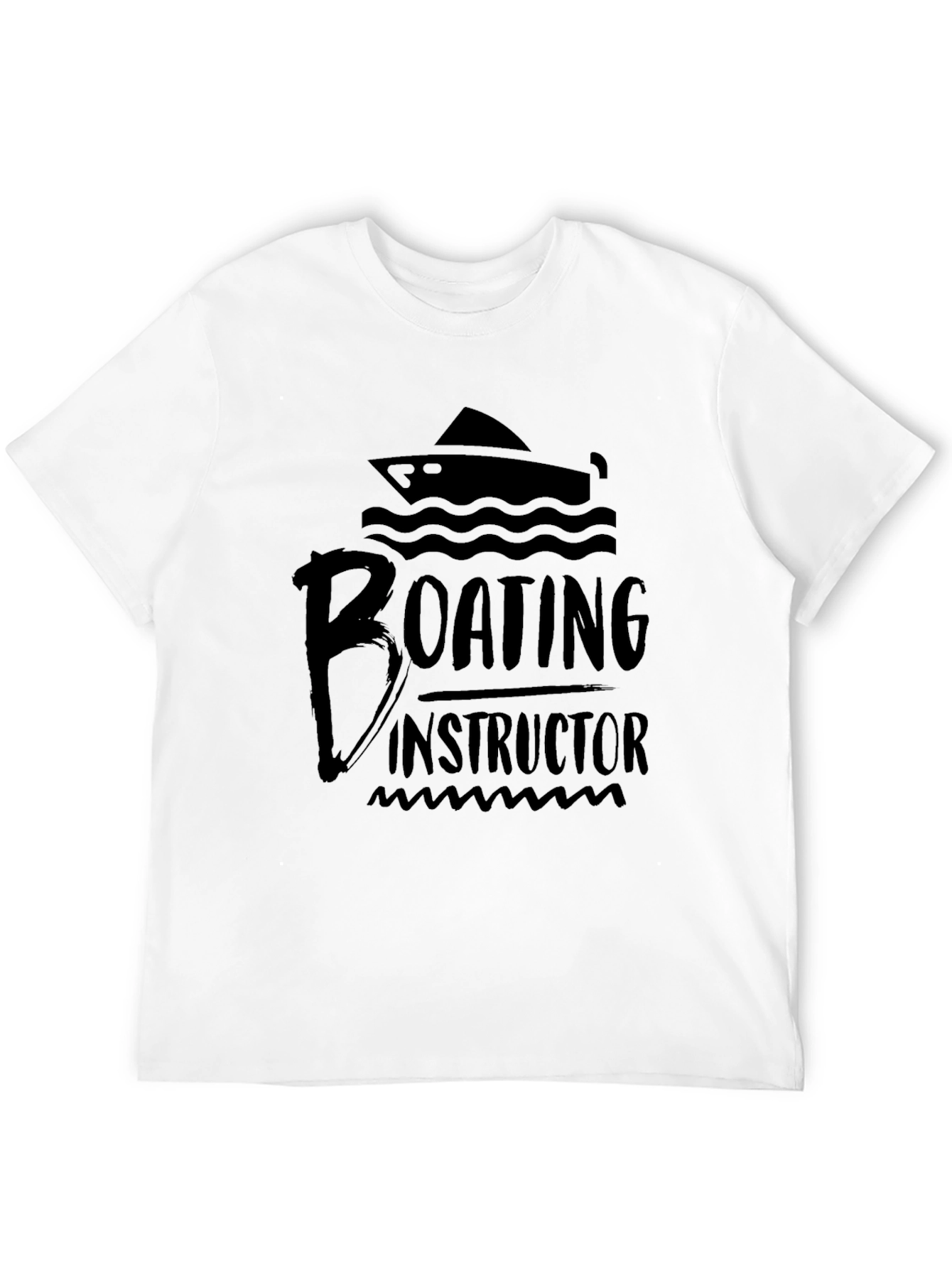 Boating Instructor Black Graphic Tee Shirt