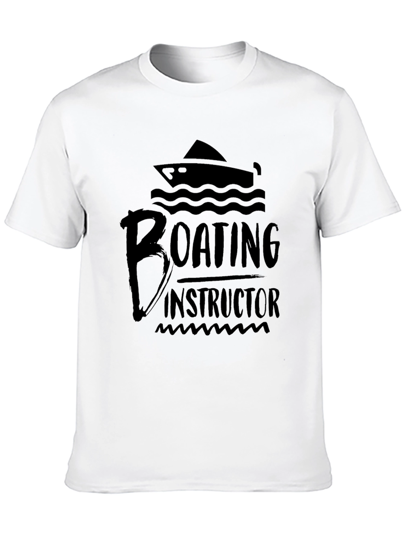 Boating Instructor Black Graphic Tee Shirt