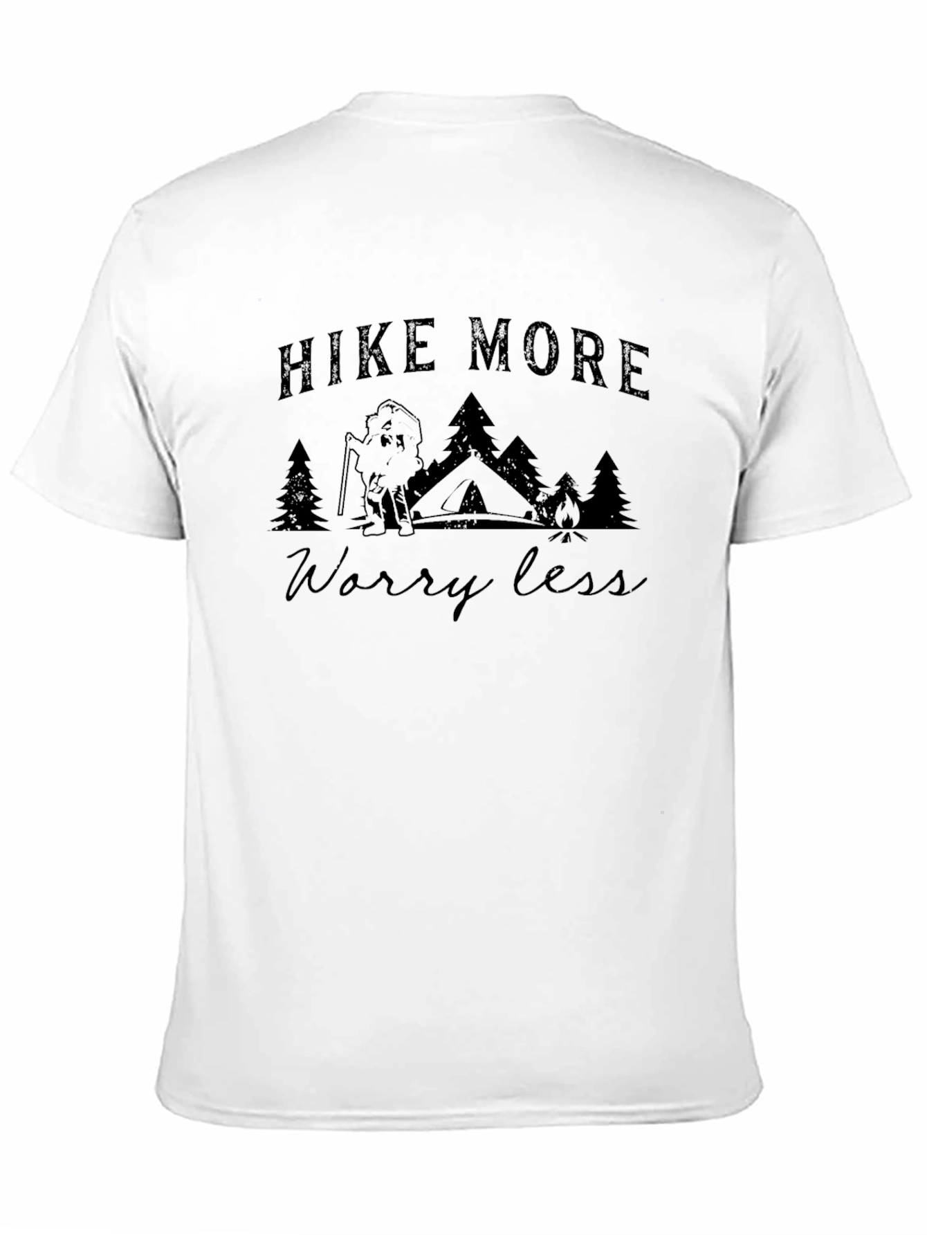 Hike More Worry Less Black T-Shirt