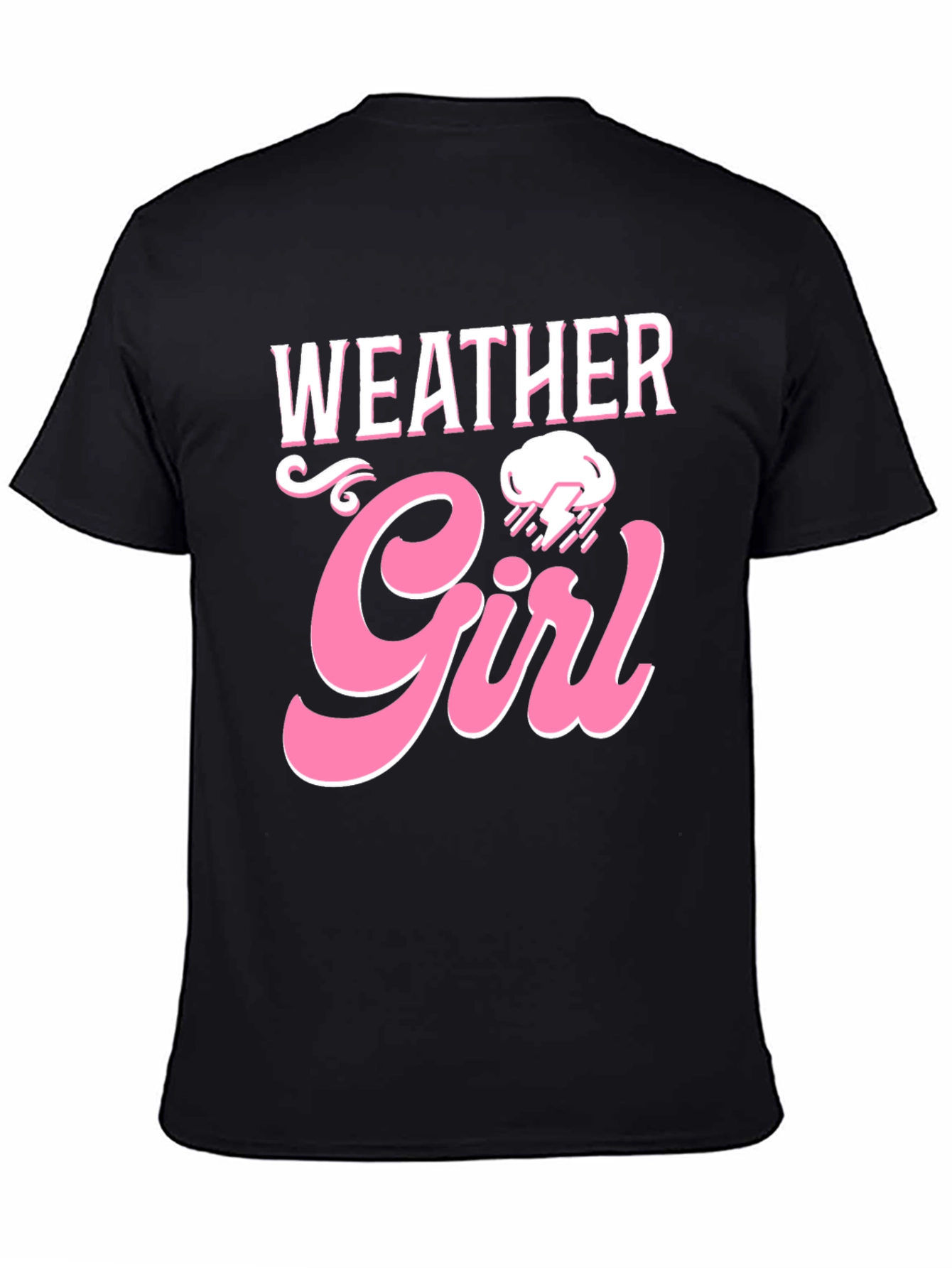 Weather Girl Graphic Tee - Trendy Womens Black T-Shirt