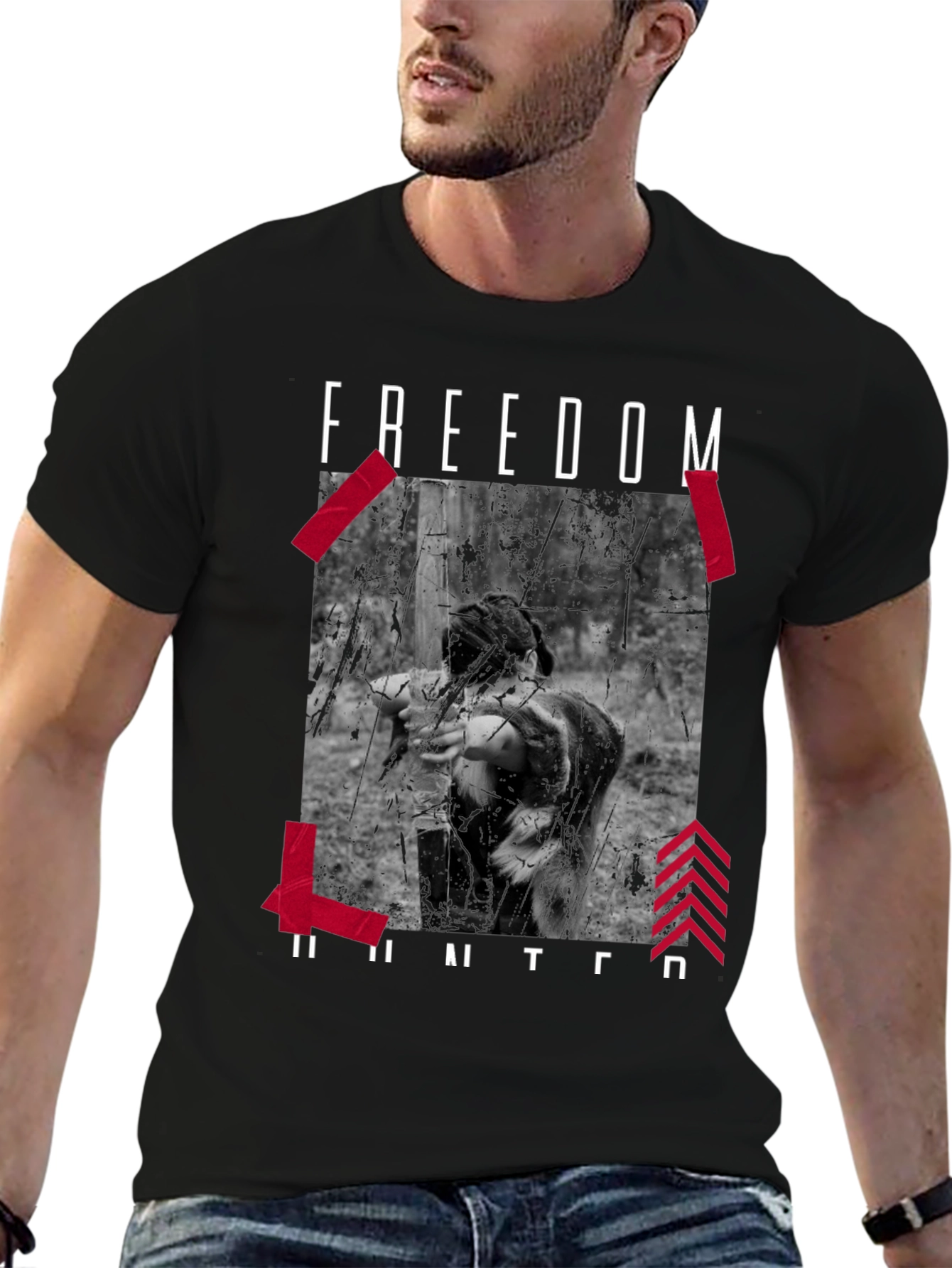Freedom Hunter Graphic Print Tee