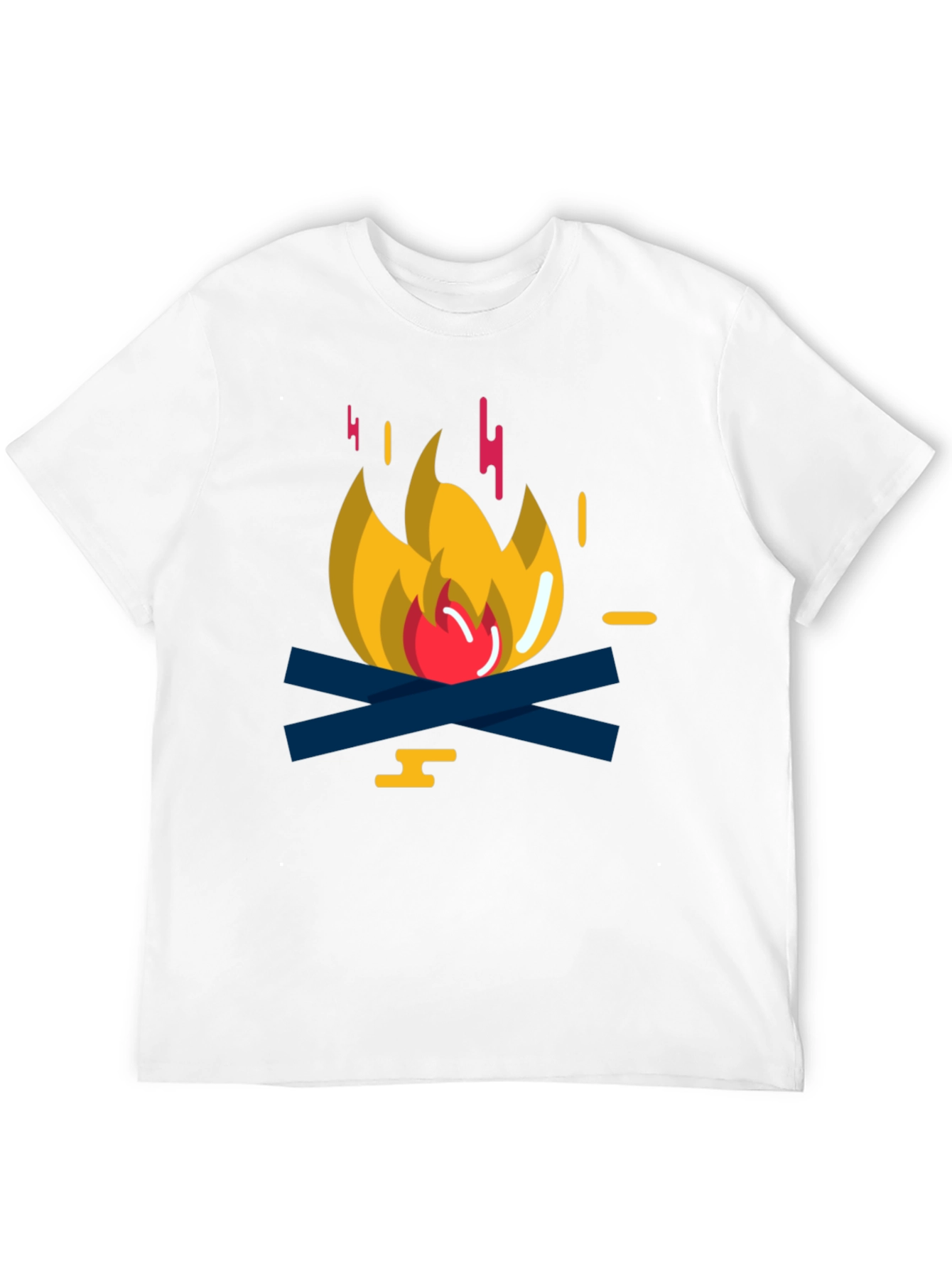 Campfire Graphic Tee - Soft Black Cotton