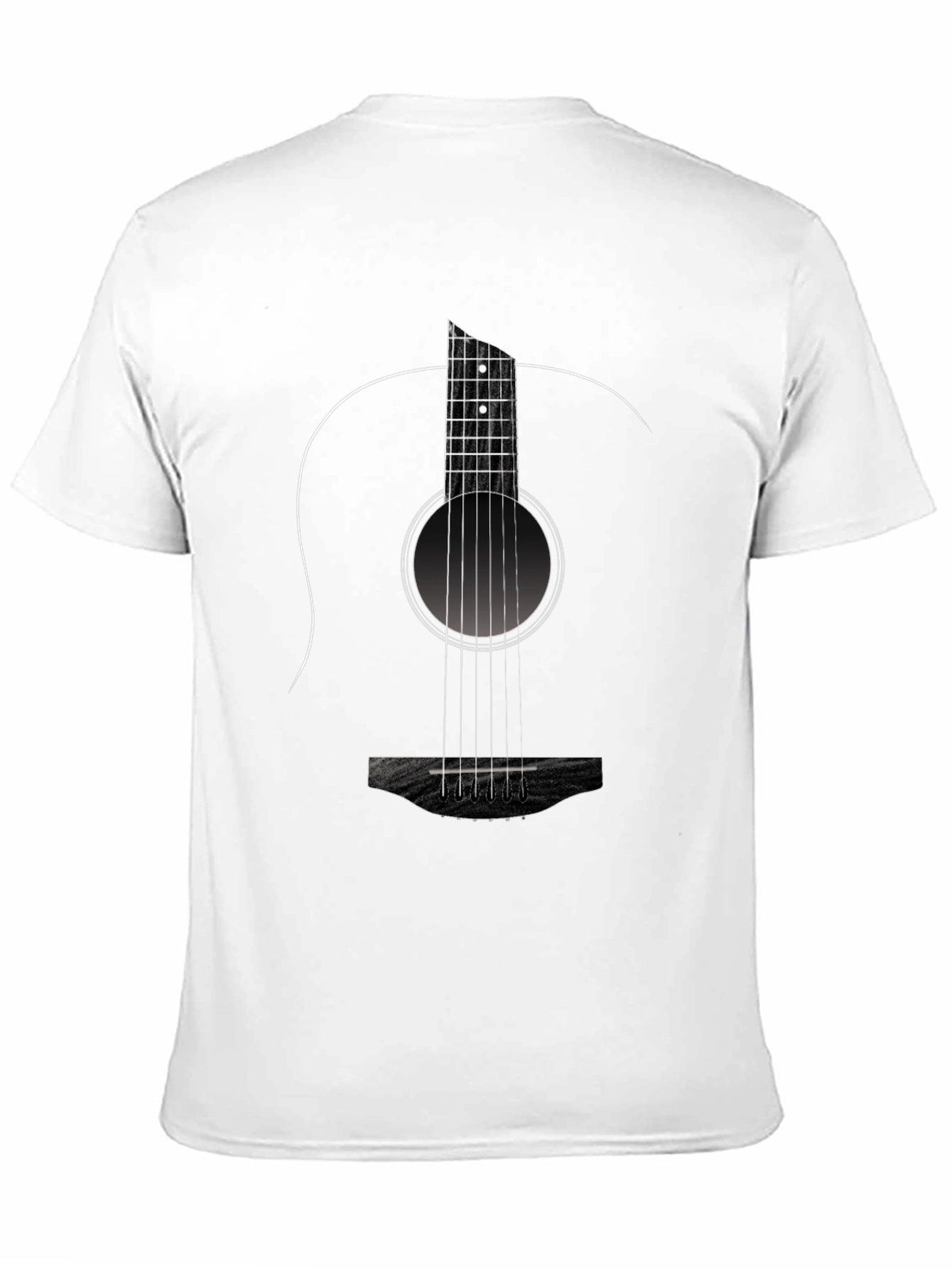 Guitar Graphic Black Tee - Music Lovers T-Shirt