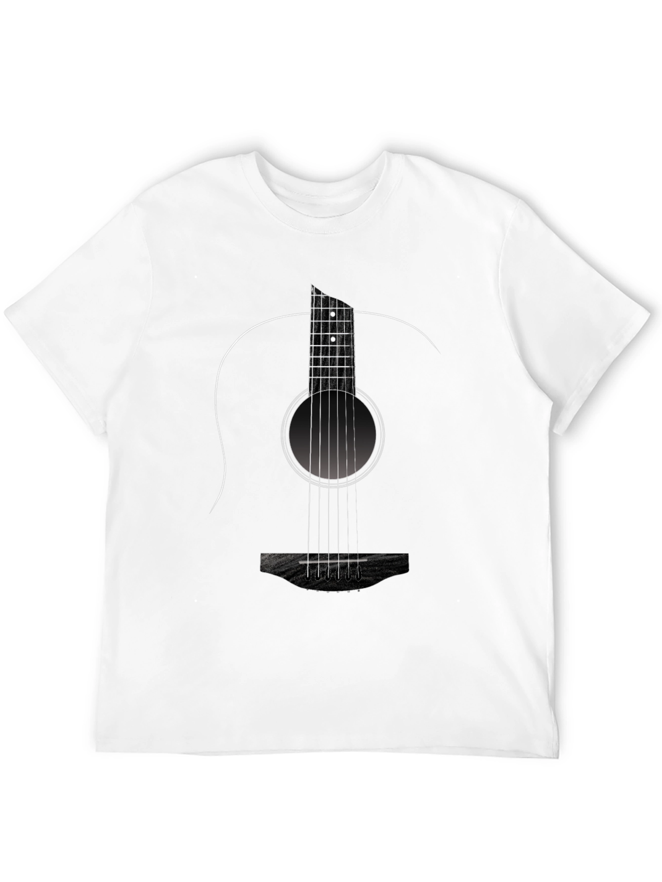 Guitar Graphic Black Tee - Music Lovers T-Shirt