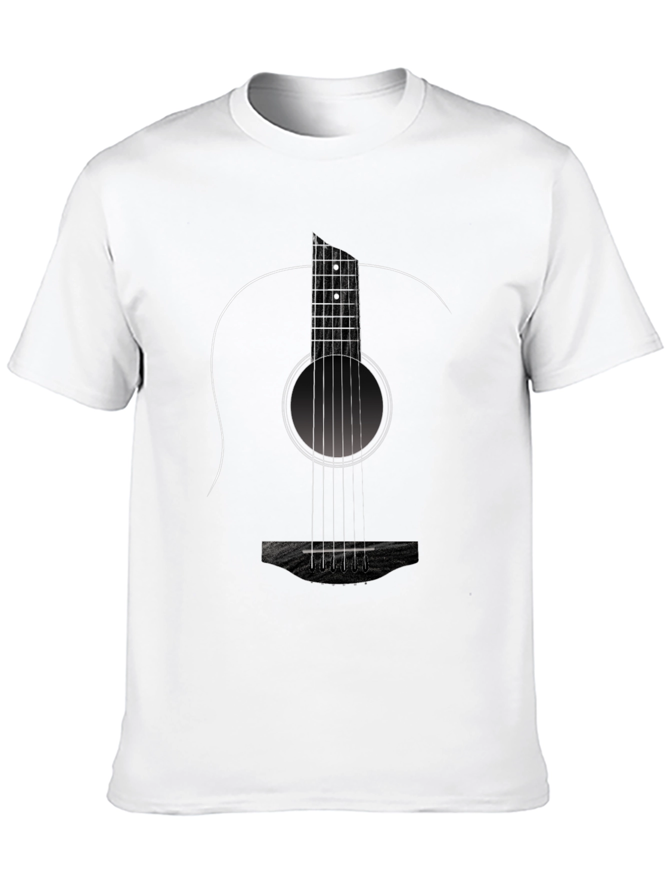 Guitar Graphic Black Tee - Music Lovers T-Shirt
