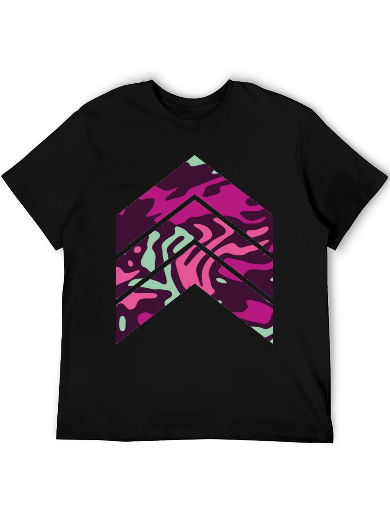 Abstract Arrow Graphic Tee - Mens Black T-Shirt