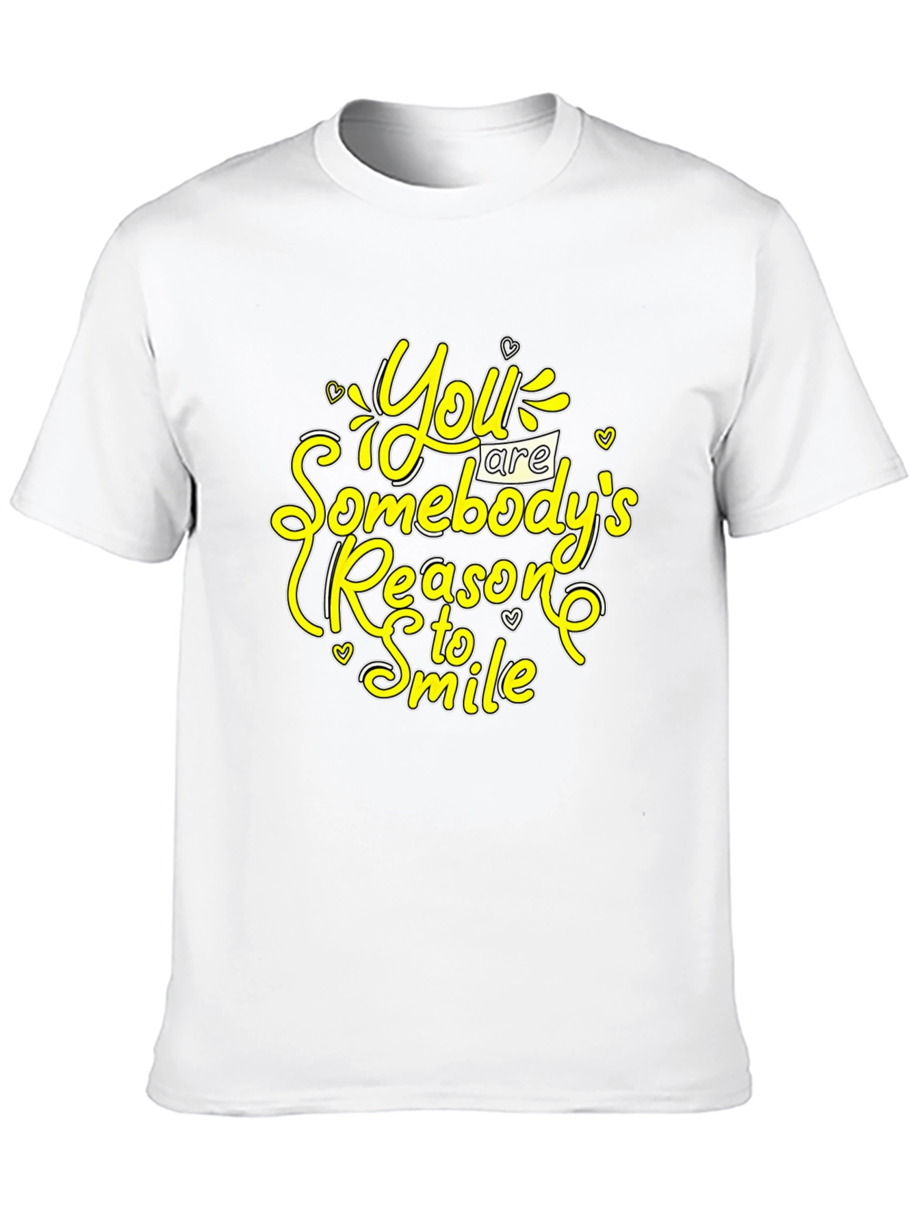 Inspirational Black T-Shirt: You Are Somebodys Reason to Smile