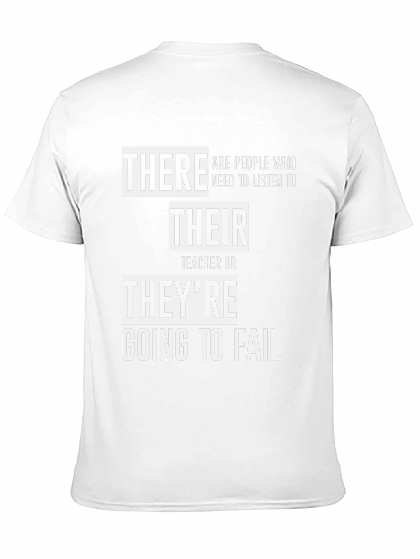 There Their Theyre Teacher Black Graphic T-Shirt