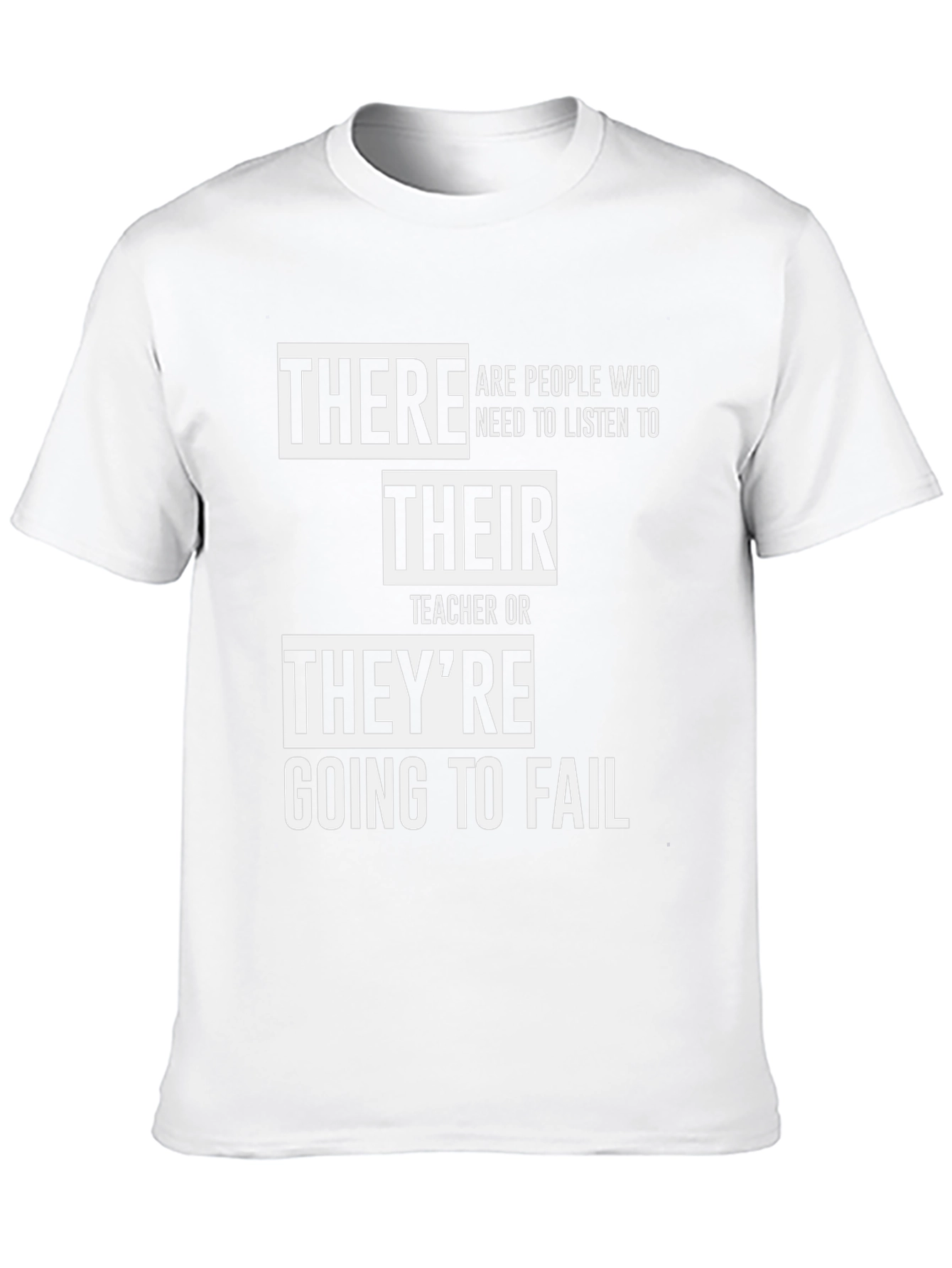 There Their Theyre Teacher Black Graphic T-Shirt