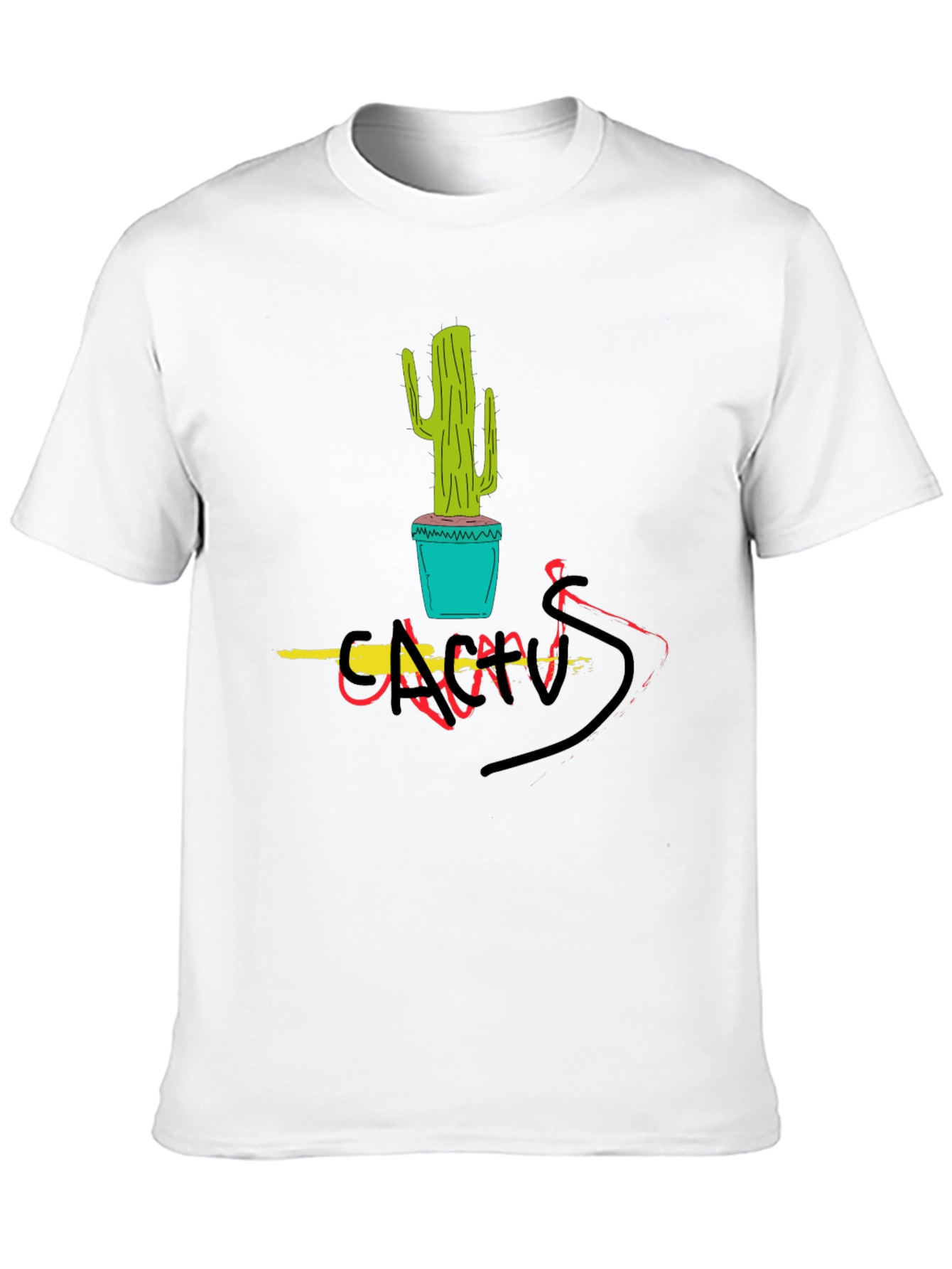 Cactus Graphic Tee - Black Cotton Blend