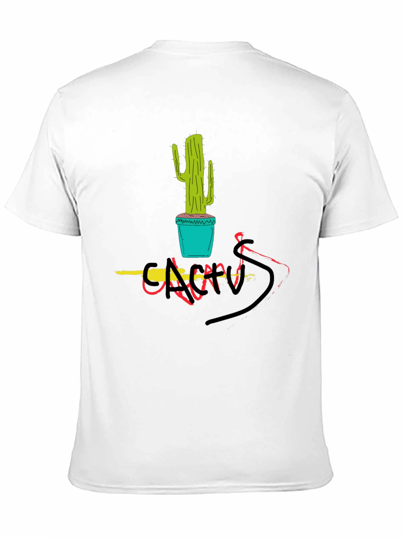 Cactus Graphic Tee - Black Cotton Blend