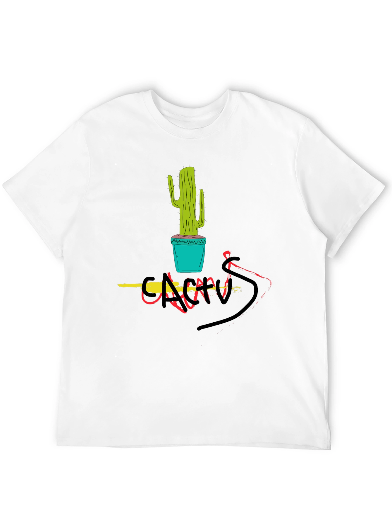 Cactus Graphic Tee - Black Cotton Blend