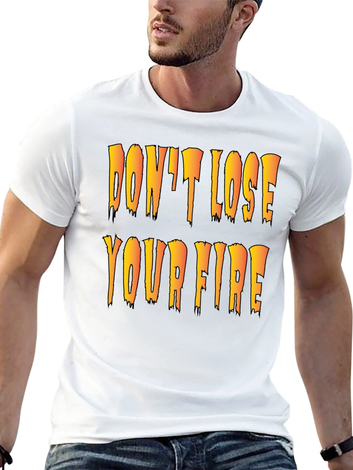 Dont Lose Your Fire Black Graphic T-Shirt