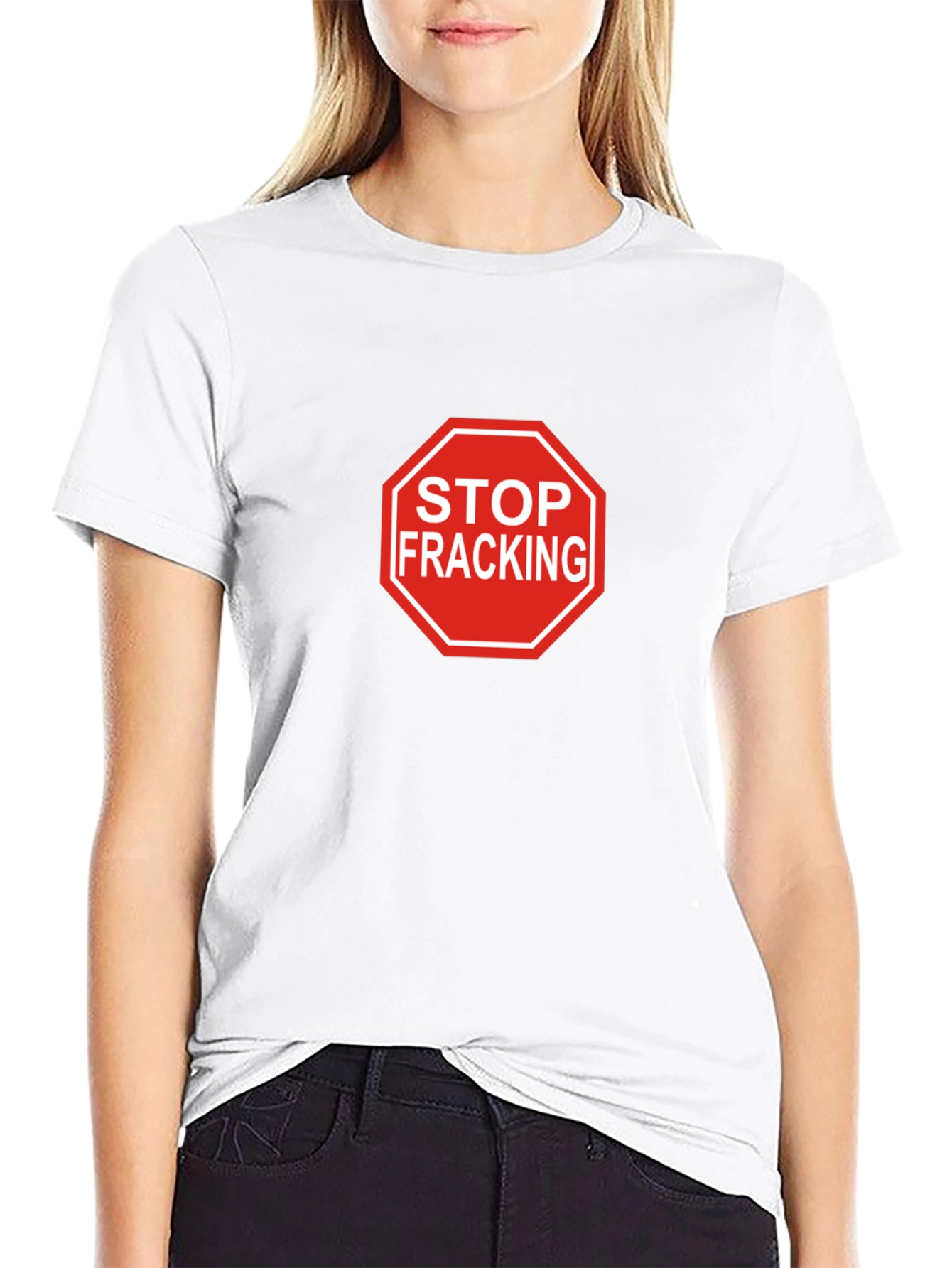 Stop Fracking Black T-Shirt