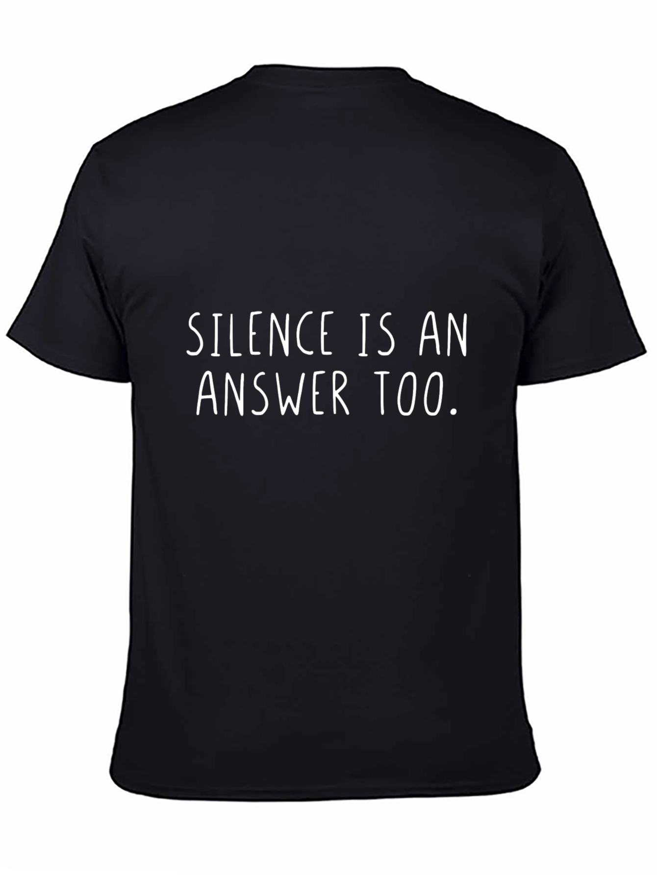 Silence is an Answer Tee - Mens Black T-Shirt